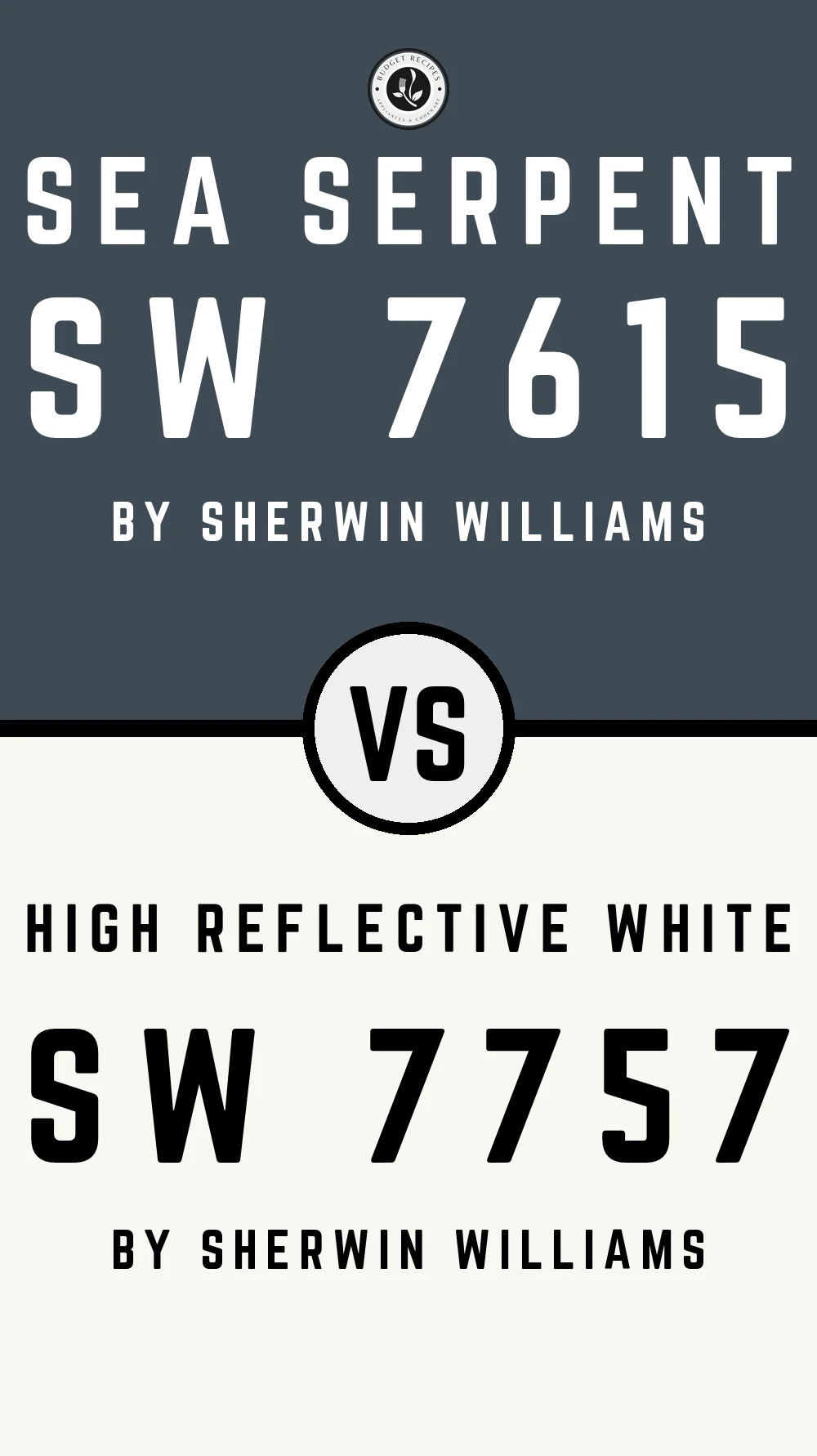 Sea Serpent SW 7615 vs High Reflective White SW 7757