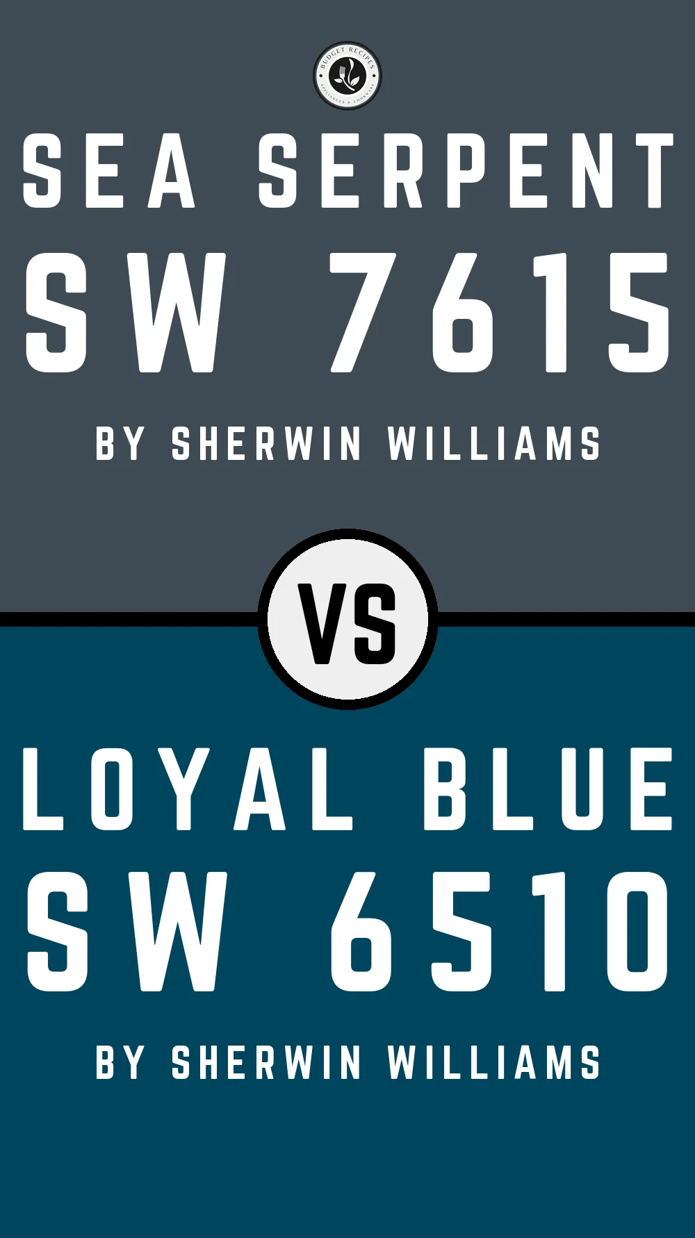 Sea Serpent by Sherwin Williams SW 7615 vs Loyal Blue SW 6510