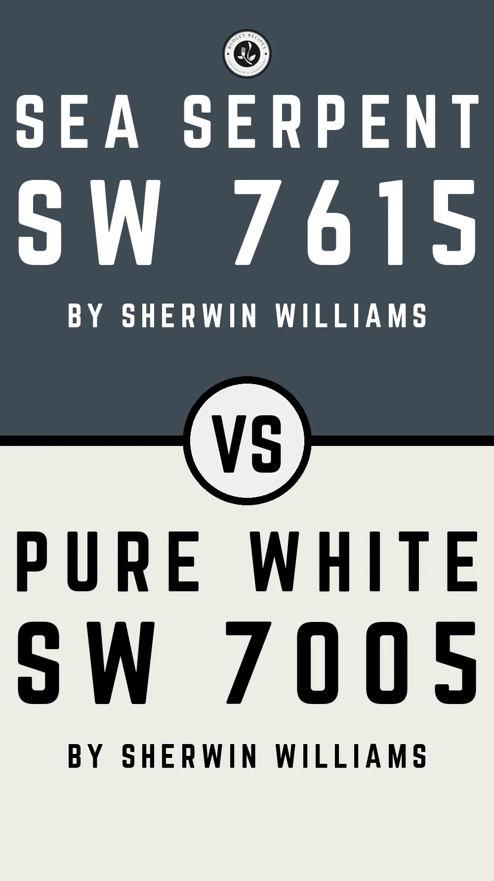 Sea Serpent SW 7615 vs Pure White SW 7005