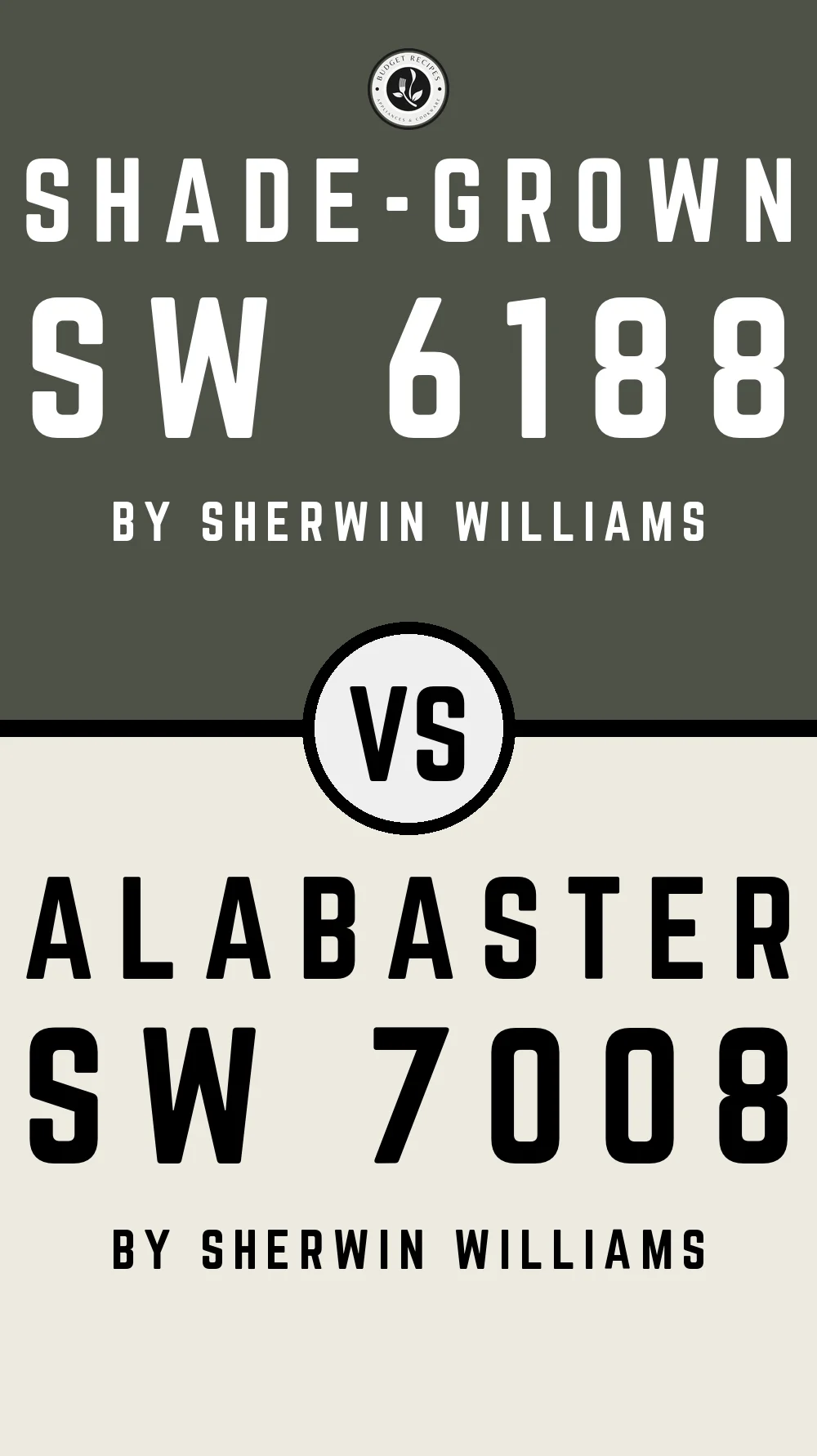 Shade-Grown SW 6188 vs Alabaster SW 7008
