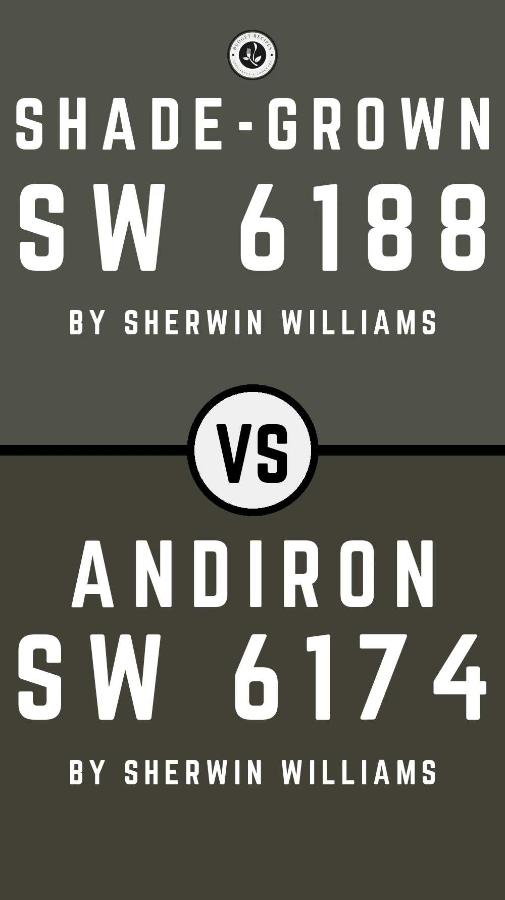 Shade-Grown by Sherwin Williams SW 6188 vs Andiron SW 6174
