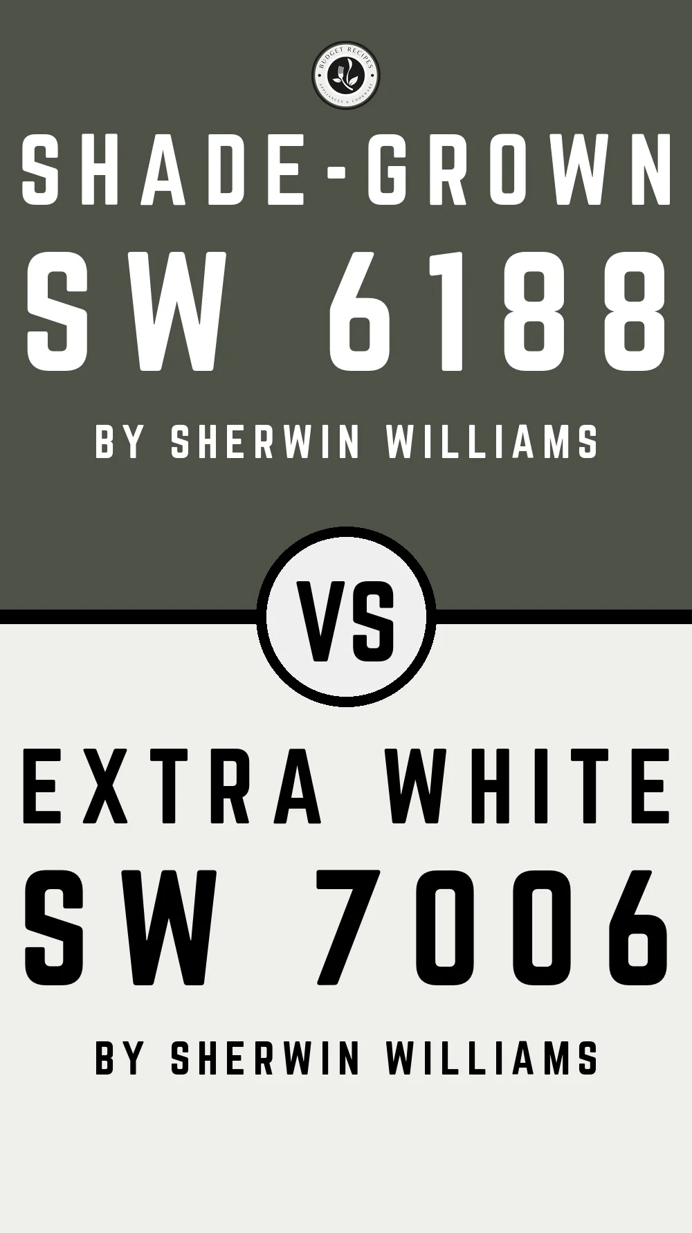 Shade-Grown SW 6188 vs Extra White SW 7006
