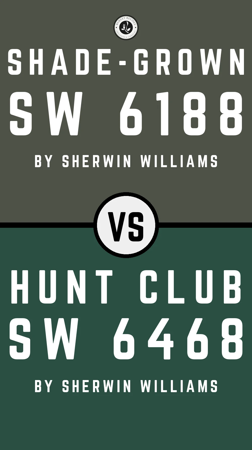 Shade-Grown by Sherwin Williams SW 6188 vs Hunt Club SW 6468