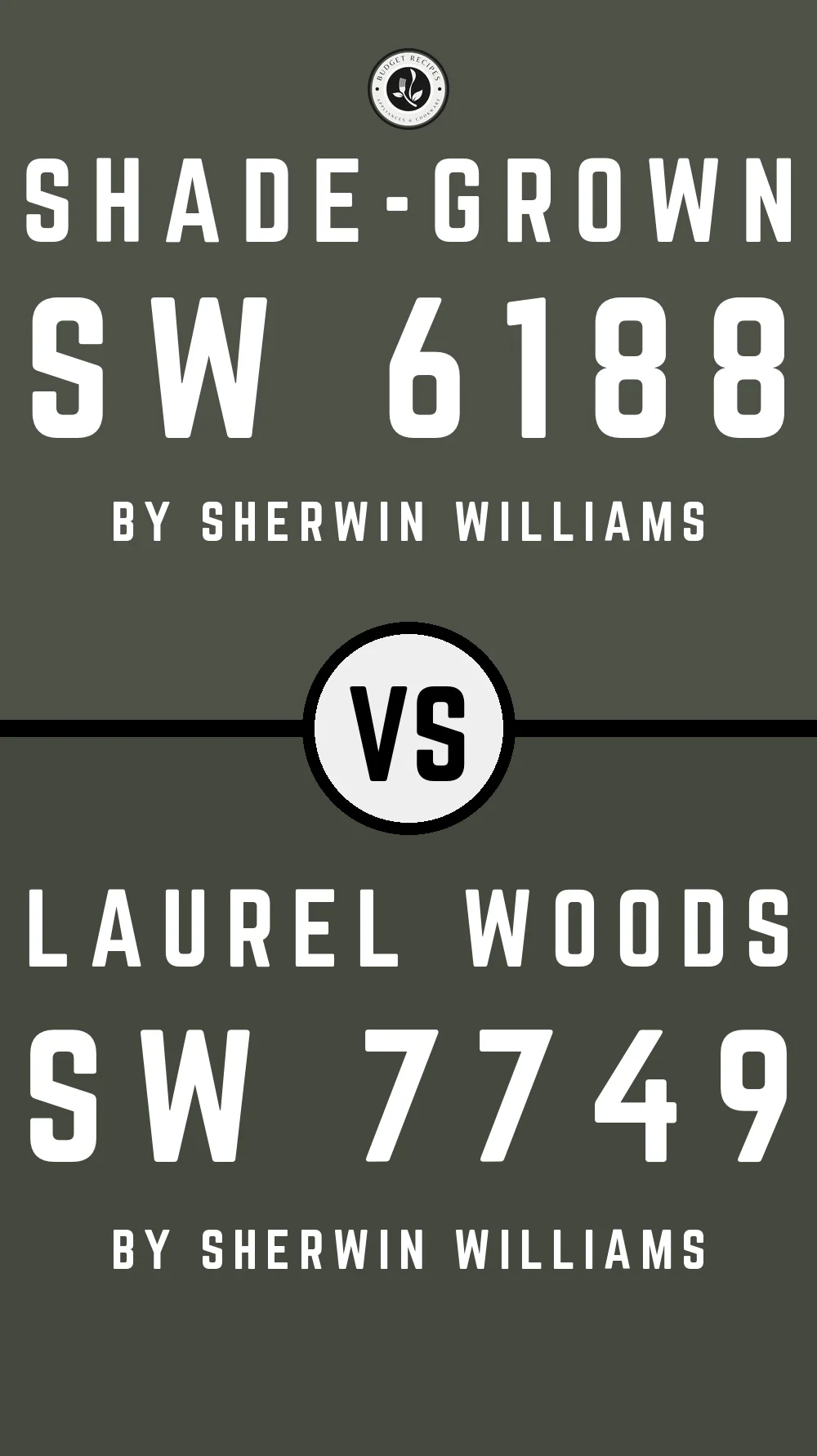 Shade-Grown by Sherwin Williams SW 6188 vs Laurel Woods SW 7749