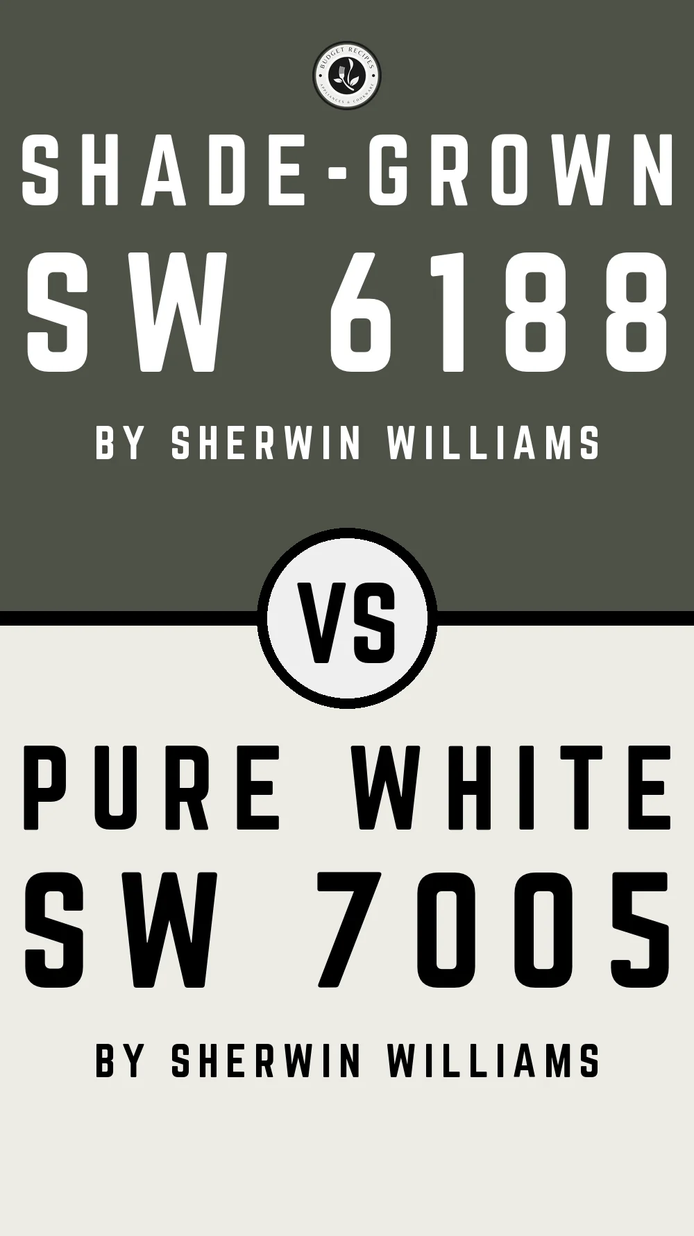 Shade-Grown SW 6188 vs Pure White SW 7005