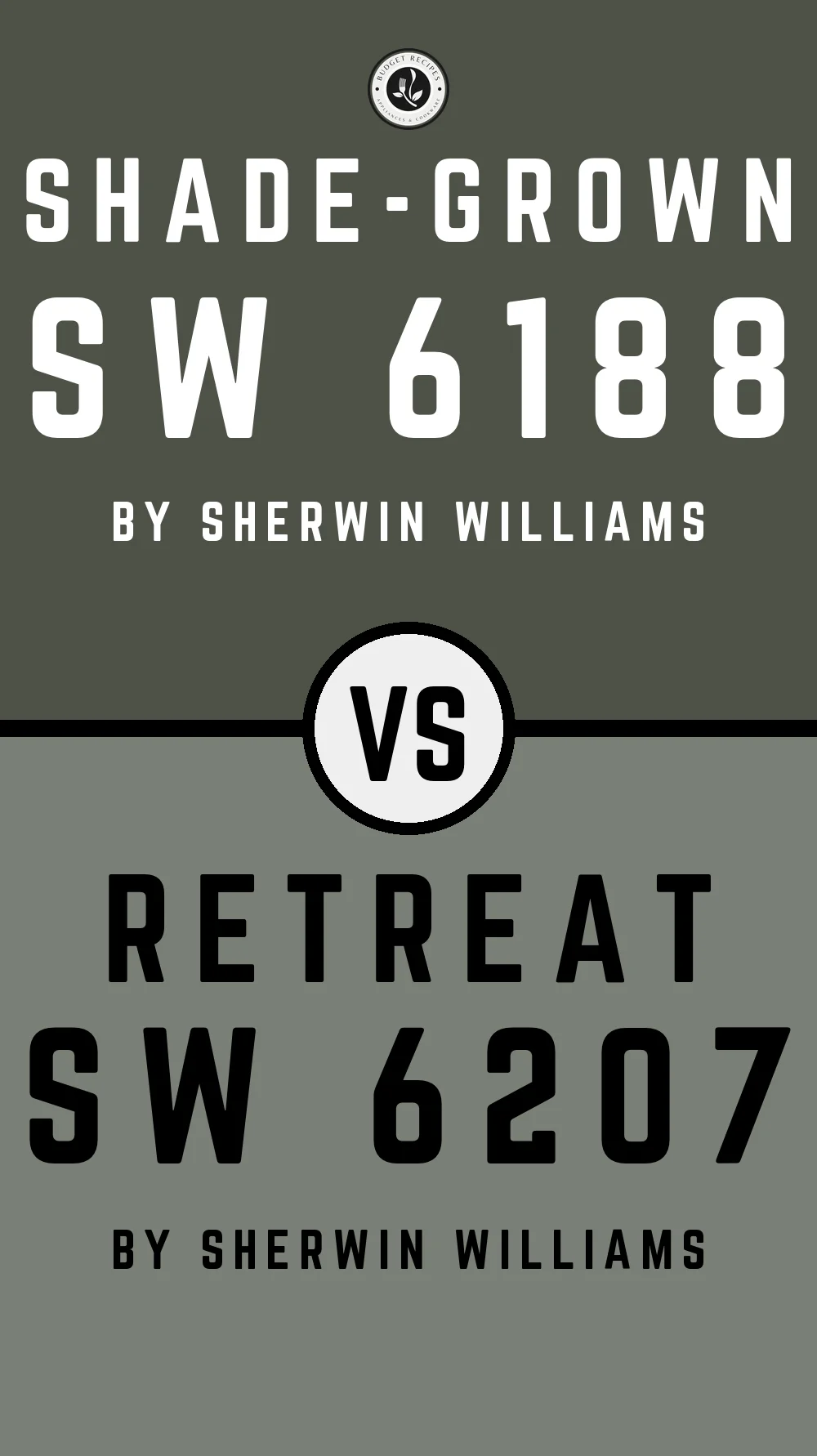 Shade-Grown SW 6188 vs Retreat SW 6207