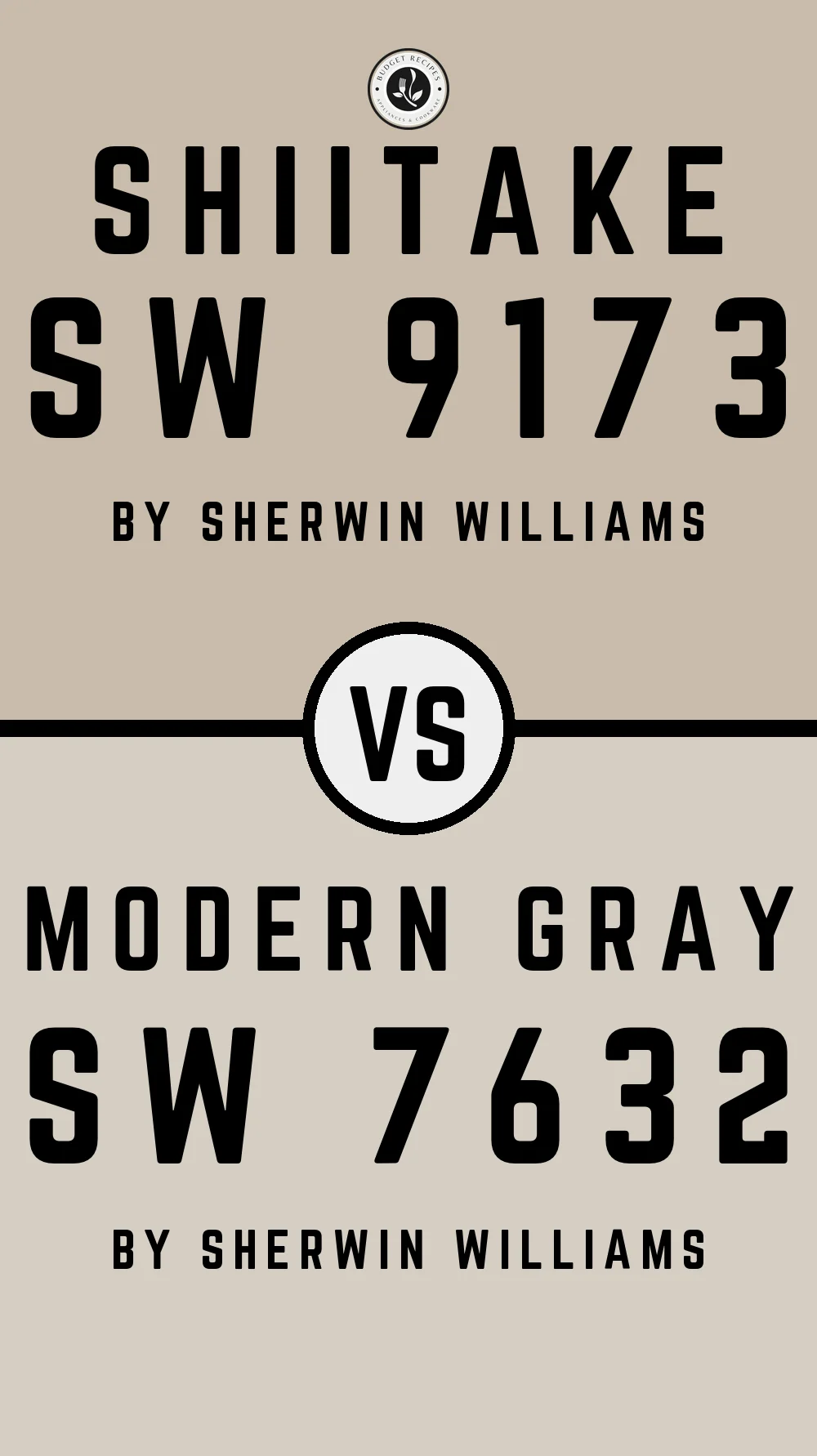 Shiitake by Sherwin Williams SW 9173 vs Modern Gray SW 7632