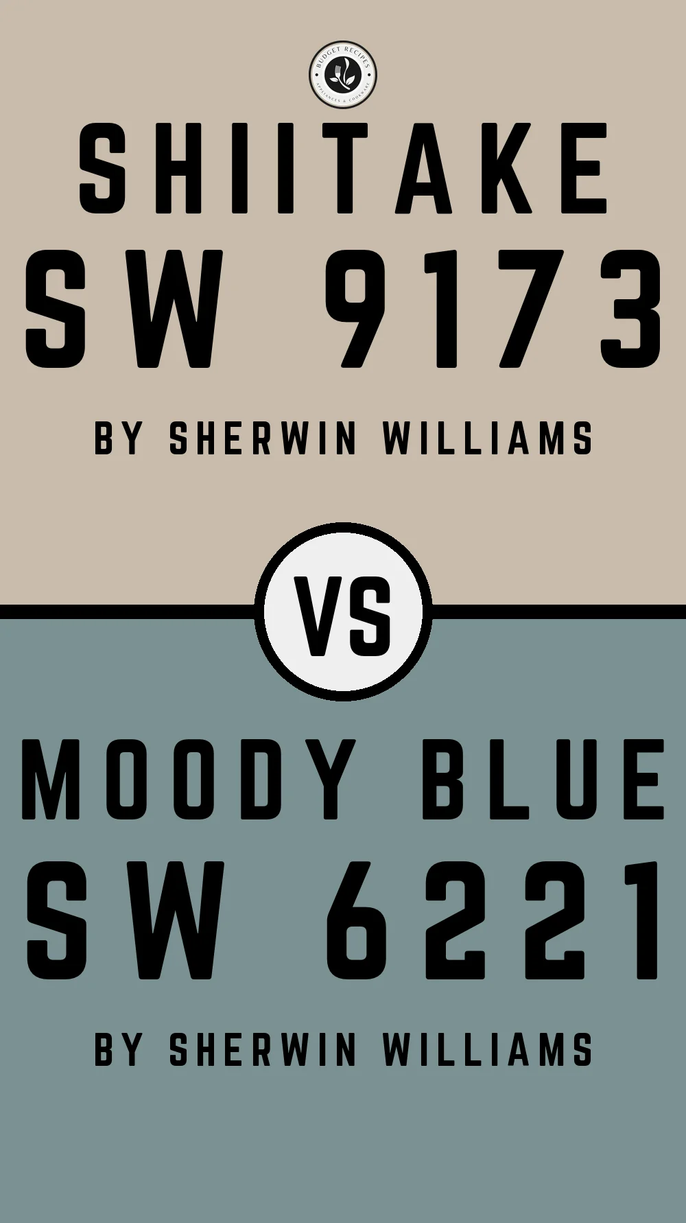 Shiitake by Sherwin Williams SW 9173 with Moody Blue SW 6221