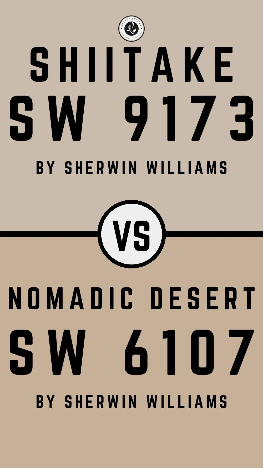 Shiitake by Sherwin Williams SW 9173 vs Nomadic Desert SW 6107