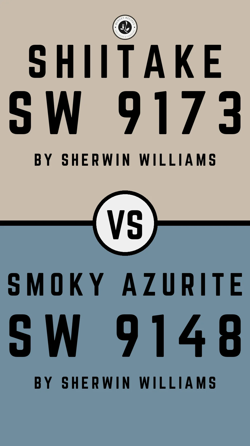 Shiitake by Sherwin Williams SW 9173 with Smoky Azurite SW 9148