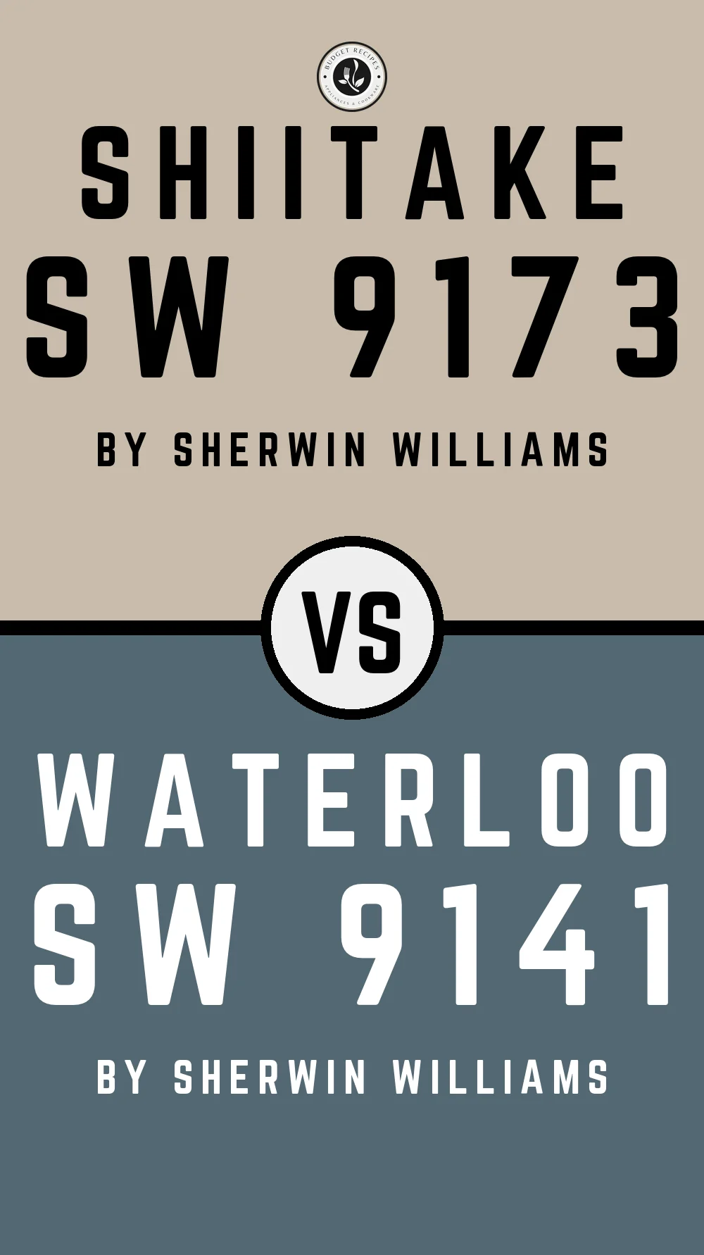 Shiitake by Sherwin Williams SW 9173 with Waterloo SW 9141