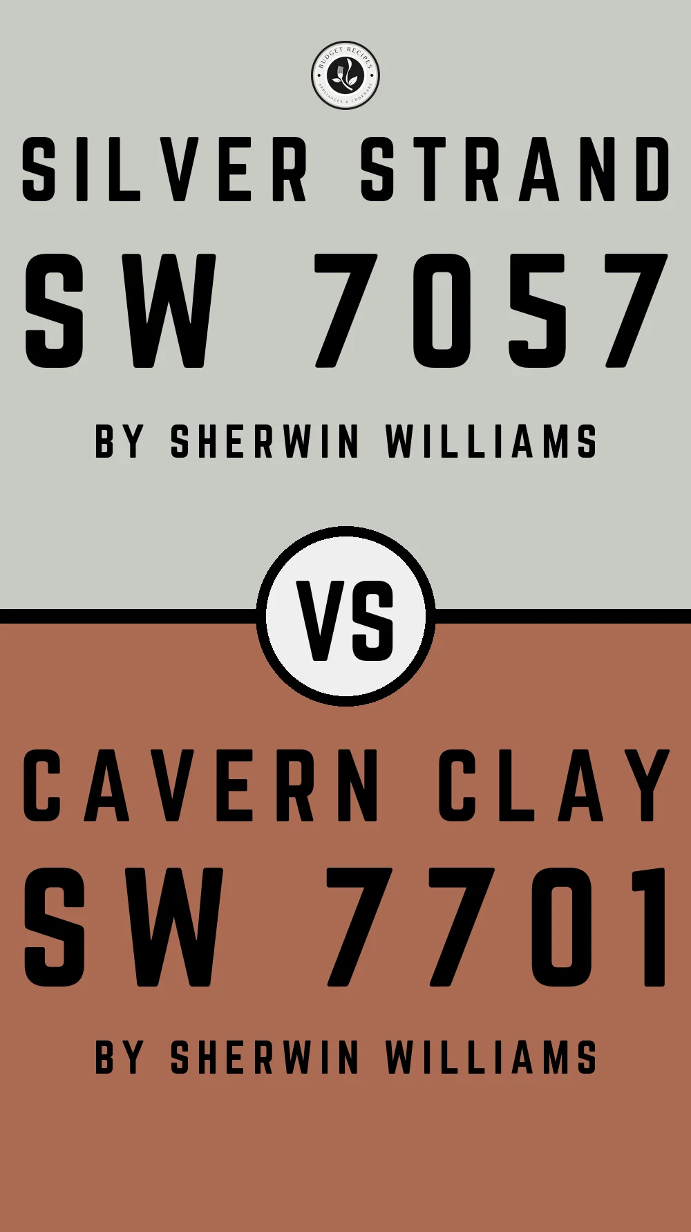 Silver Strand by Sherwin Williams SW 7057 with Cavern Clay SW 7701