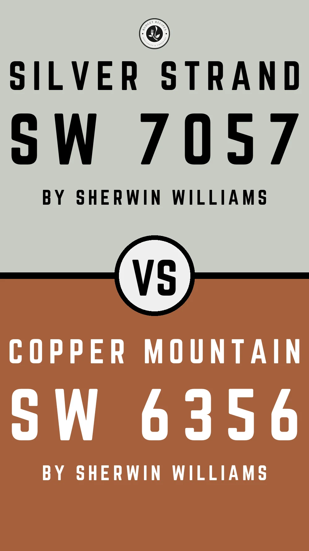 Silver Strand by Sherwin Williams SW 7057 with Copper Mountain SW 6356
