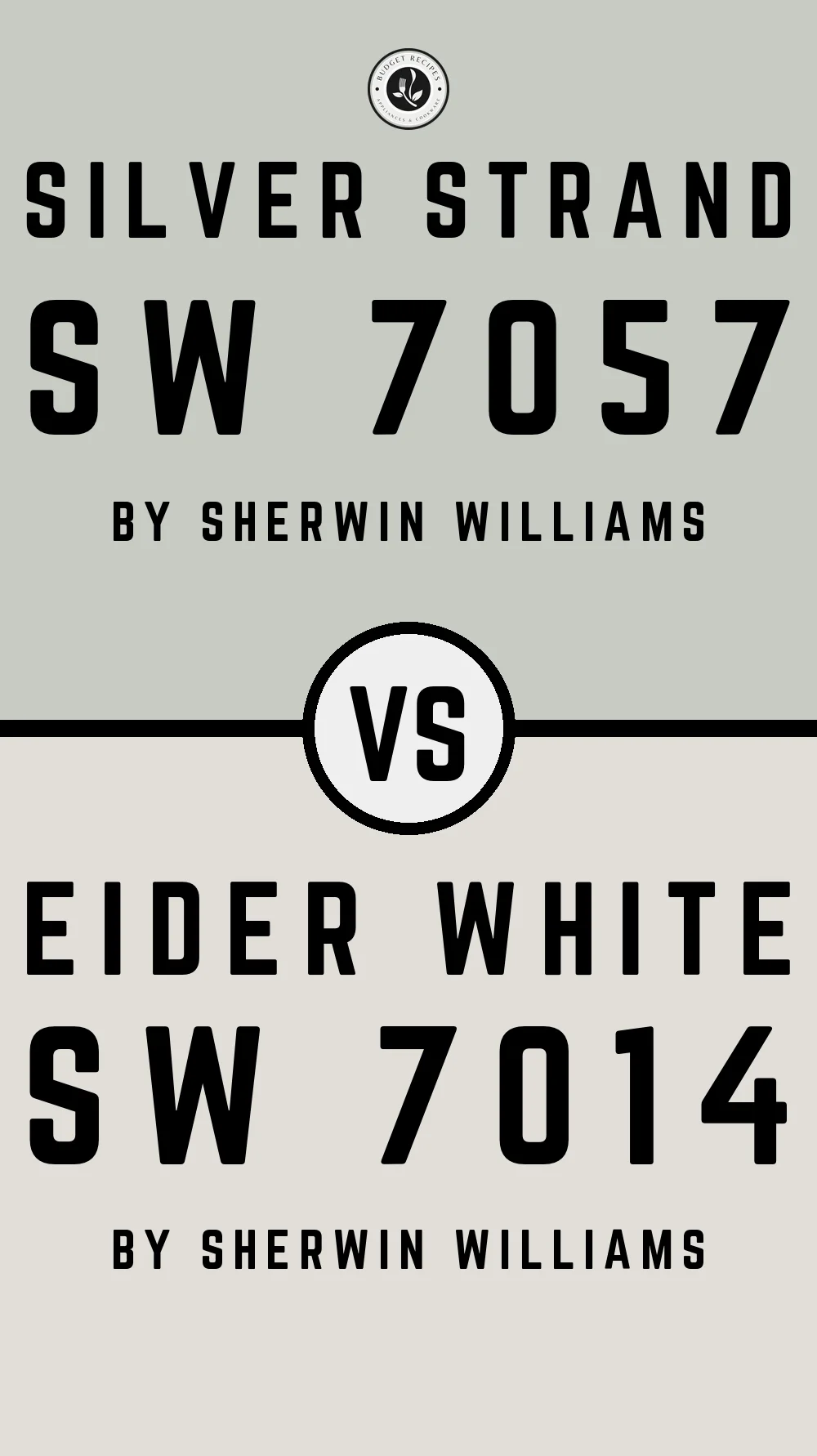 Silver Strand SW 7057 vs Eider White SW 7014