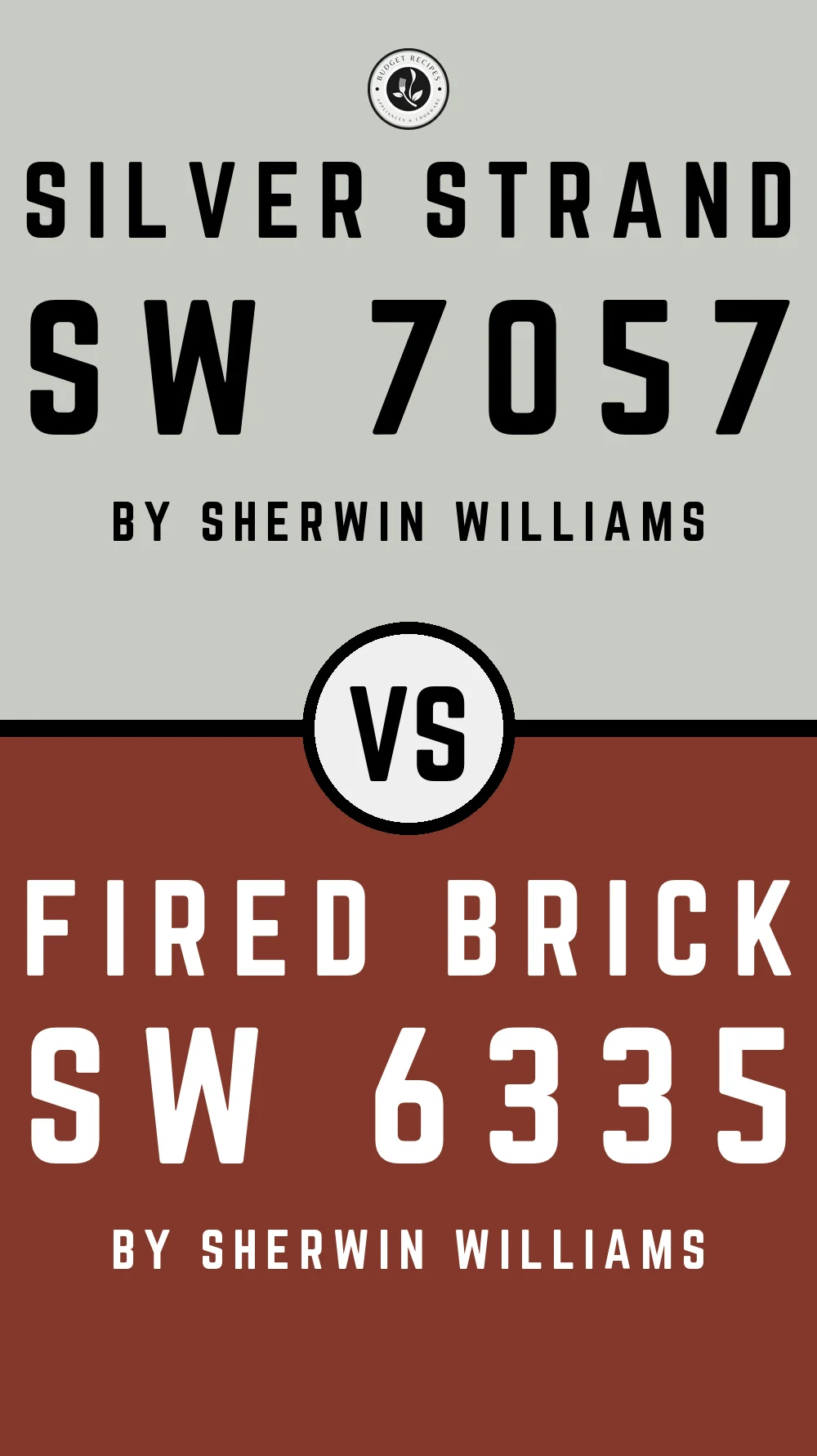 Silver Strand by Sherwin Williams SW 7057 with Fired Brick SW 6335