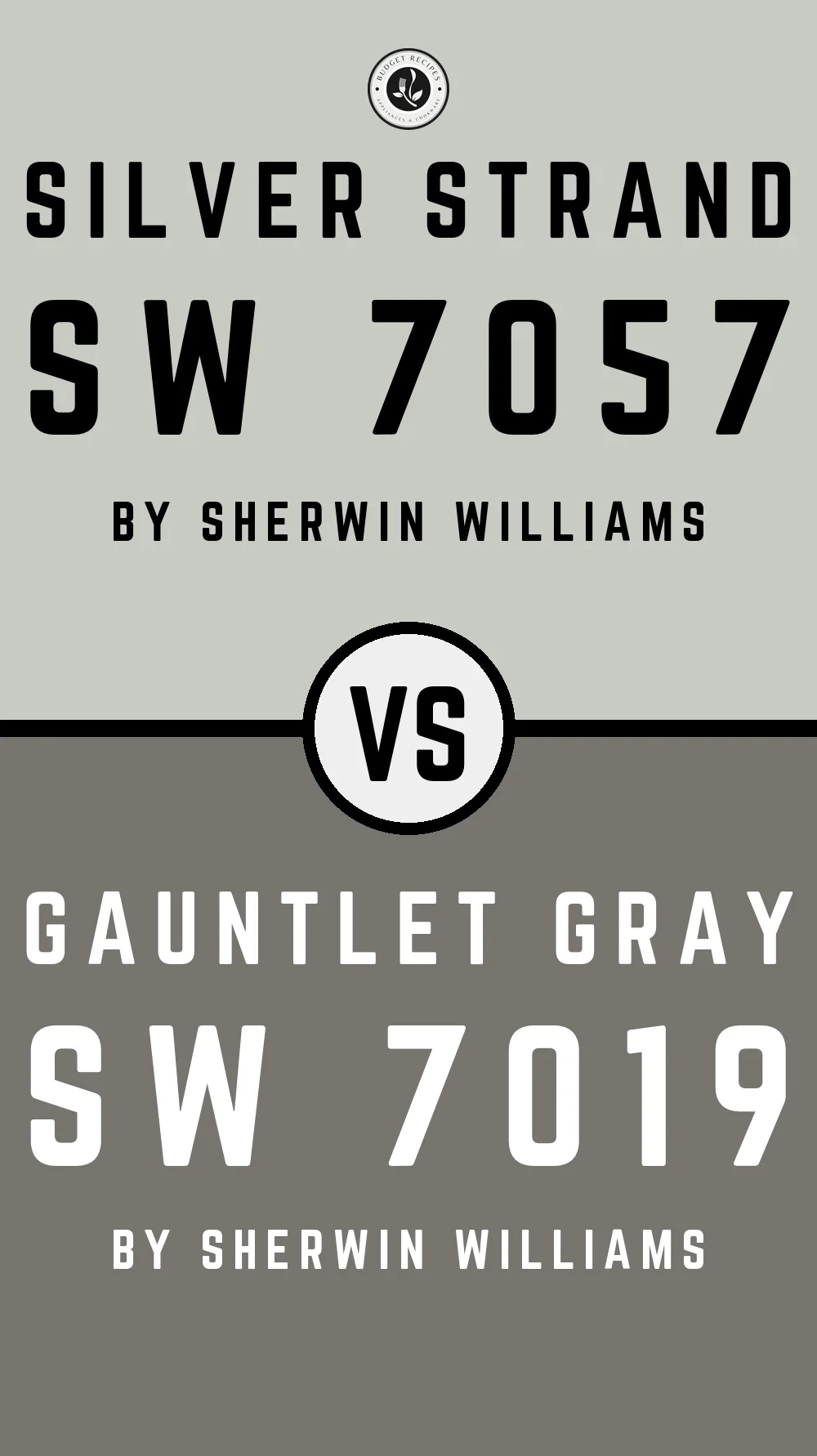 Silver Strand SW 7057 vs Gauntlet Gray SW 7019