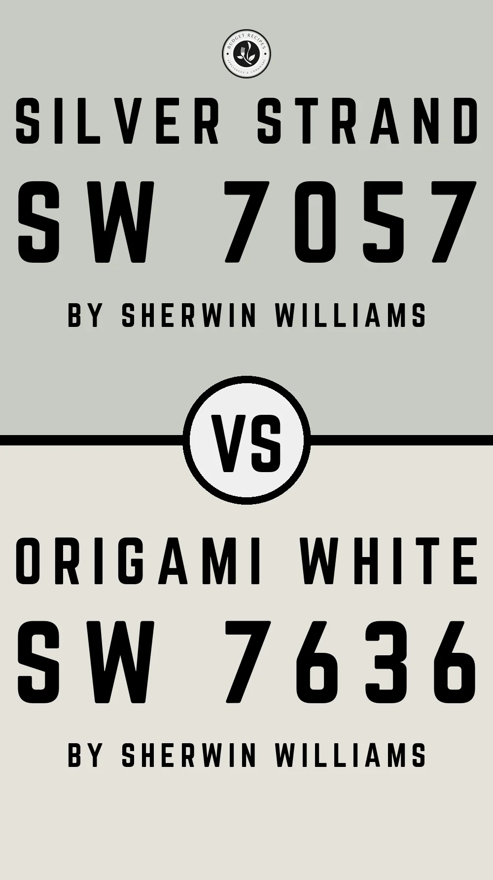 Silver Strand SW 7057 vs Origami White SW 7636
