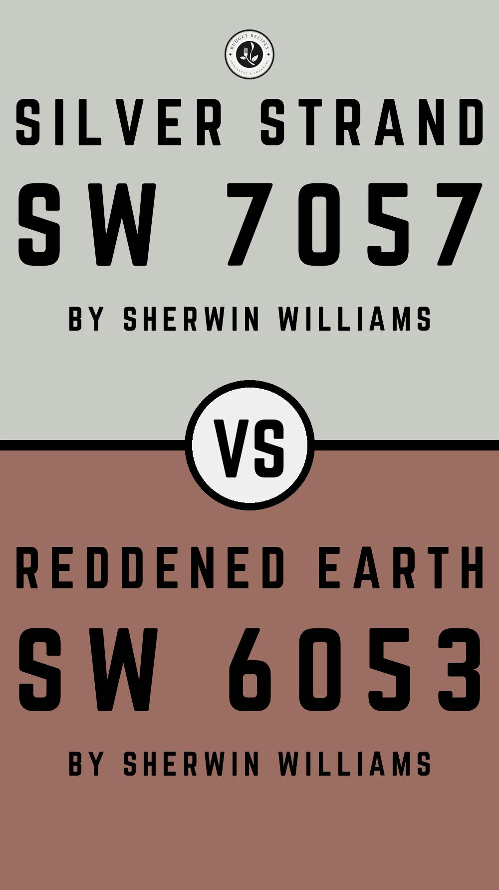 Silver Strand by Sherwin Williams SW 7057 with Reddened Earth SW 6053