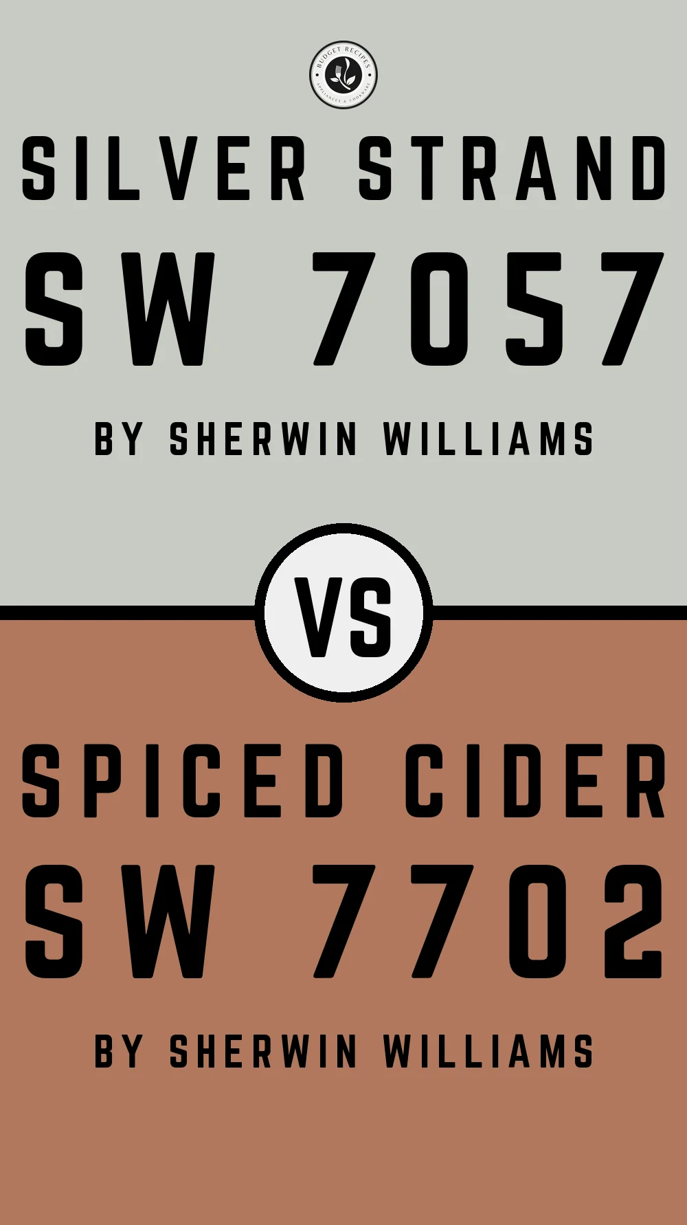 Silver Strand by Sherwin Williams SW 7057 with Spiced Cider SW 7702