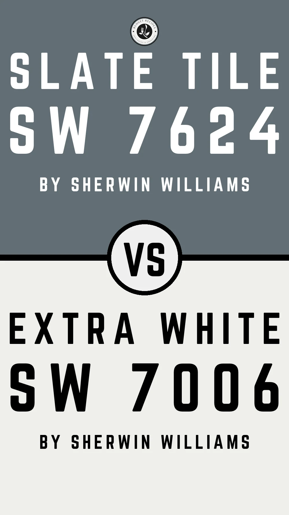 Slate Tile SW 7624 vs Extra White SW 7006