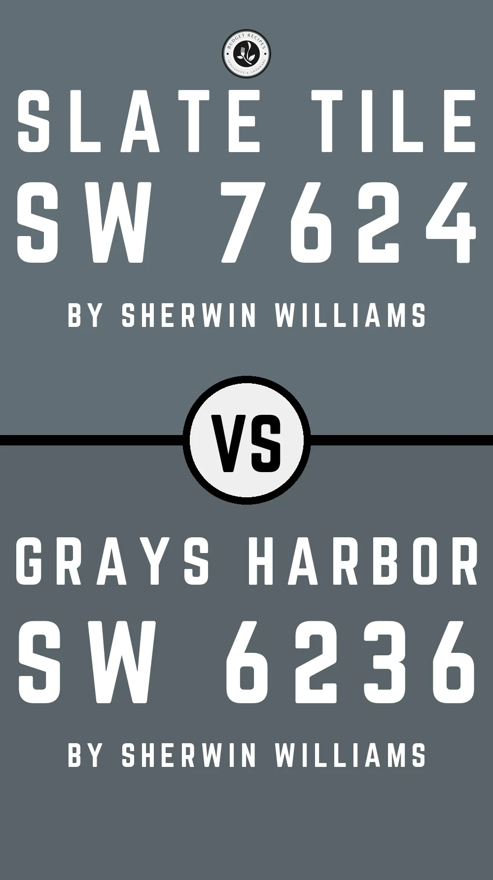 Slate Tile by Sherwin Williams SW 7624 vs Grays Harbor SW 6236