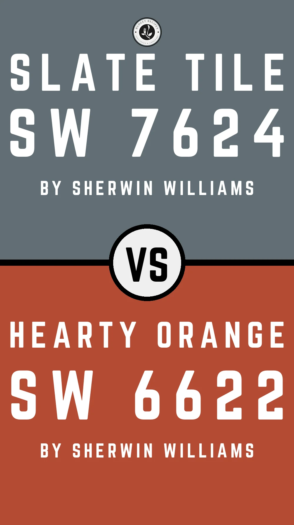 Slate Tile by Sherwin Williams SW 7624 with Hearty Orange SW 6622