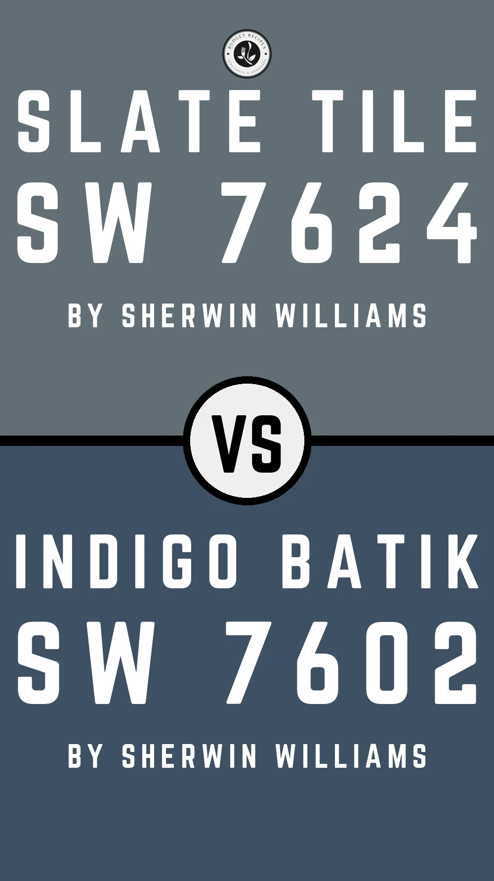 Slate Tile by Sherwin Williams SW 7624 with Indigo Batik SW 7602