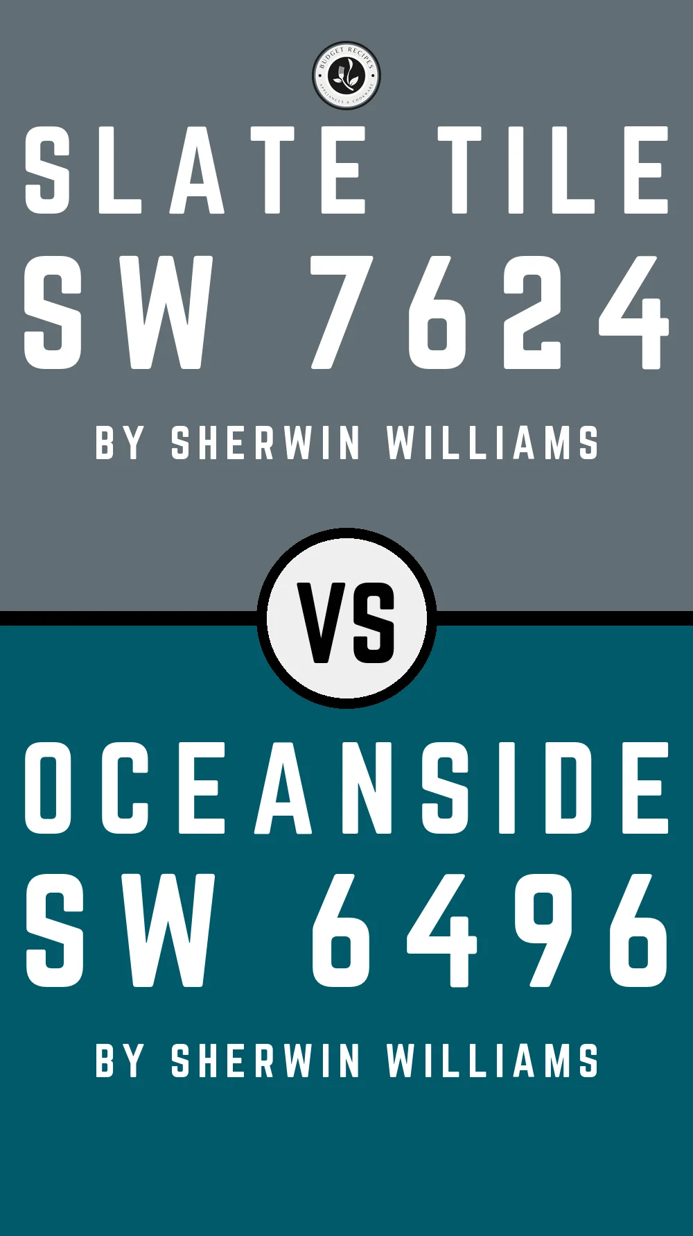 Slate Tile by Sherwin Williams SW 7624 with Oceanside SW 6496