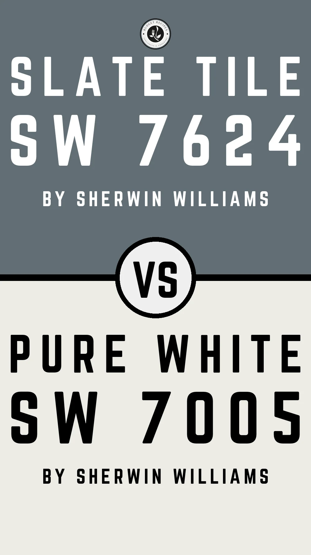 Slate Tile SW 7624 vs Pure White SW 7005