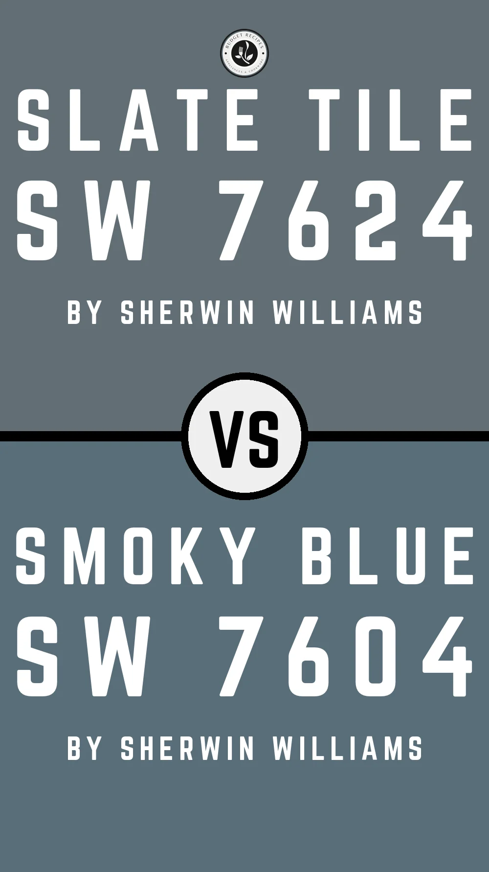 Slate Tile by Sherwin Williams SW 7624 vs Smoky Blue SW 7604