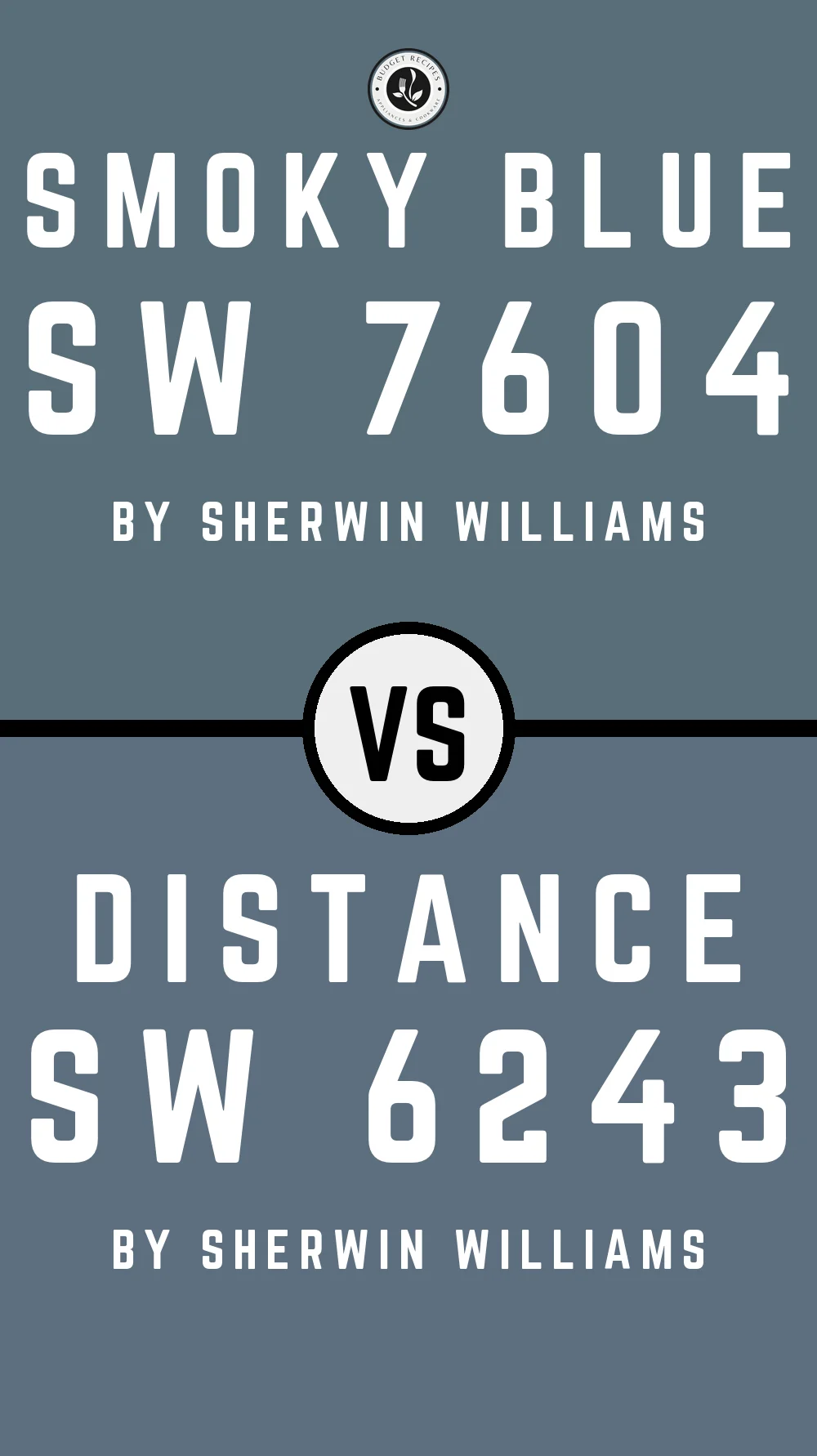 Smoky Blue By Sherwin Williams SW 7604 vs Distance SW 6243