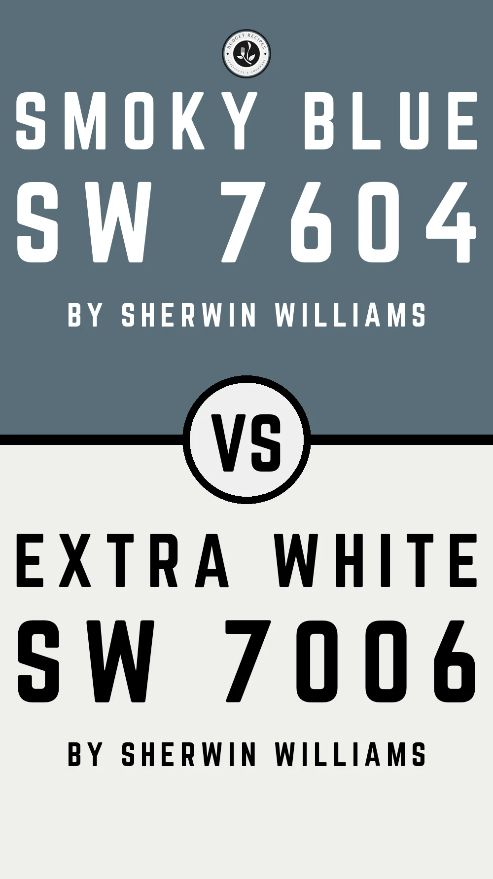 Smoky Blue SW 7604 vs Extra White SW 7006