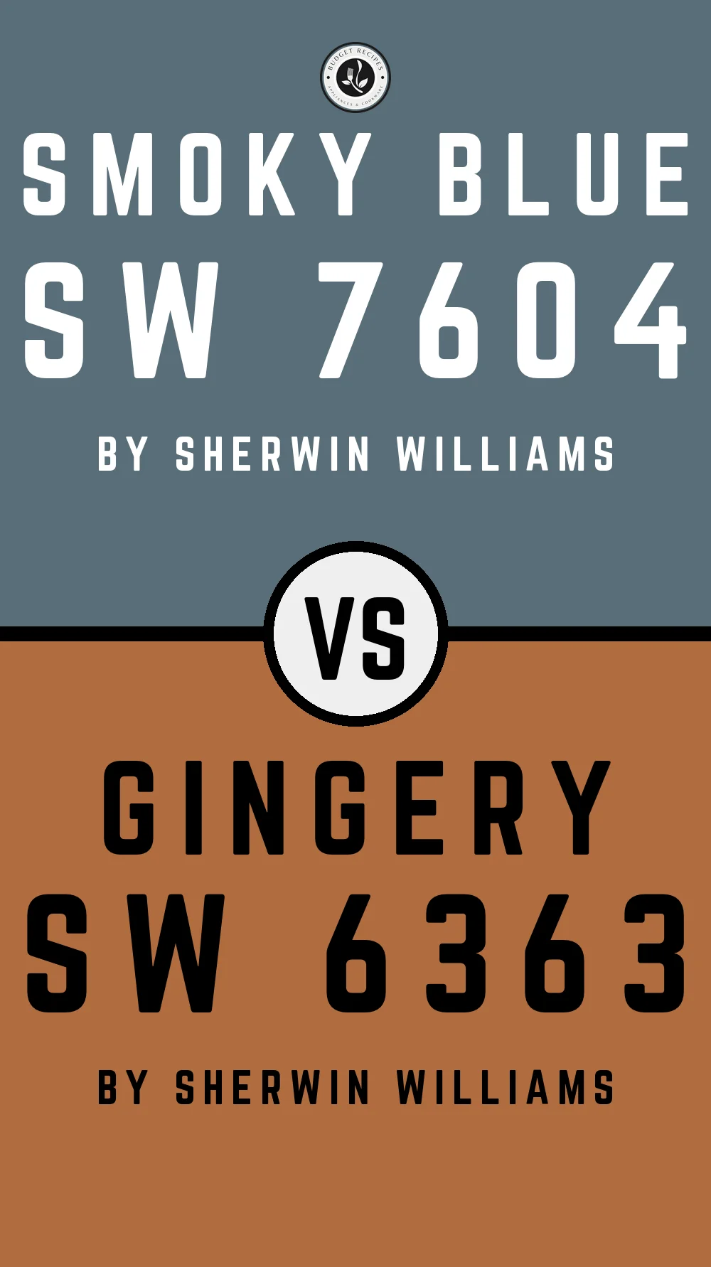 Smoky Blue By Sherwin Williams SW 7604 With Gingery SW 6363