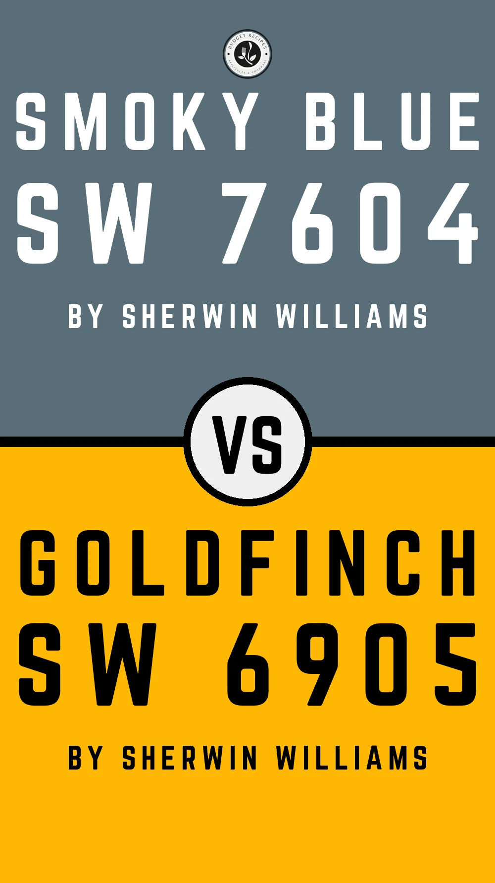 Smoky Blue By Sherwin Williams SW 7604 With Goldfinch SW 6905