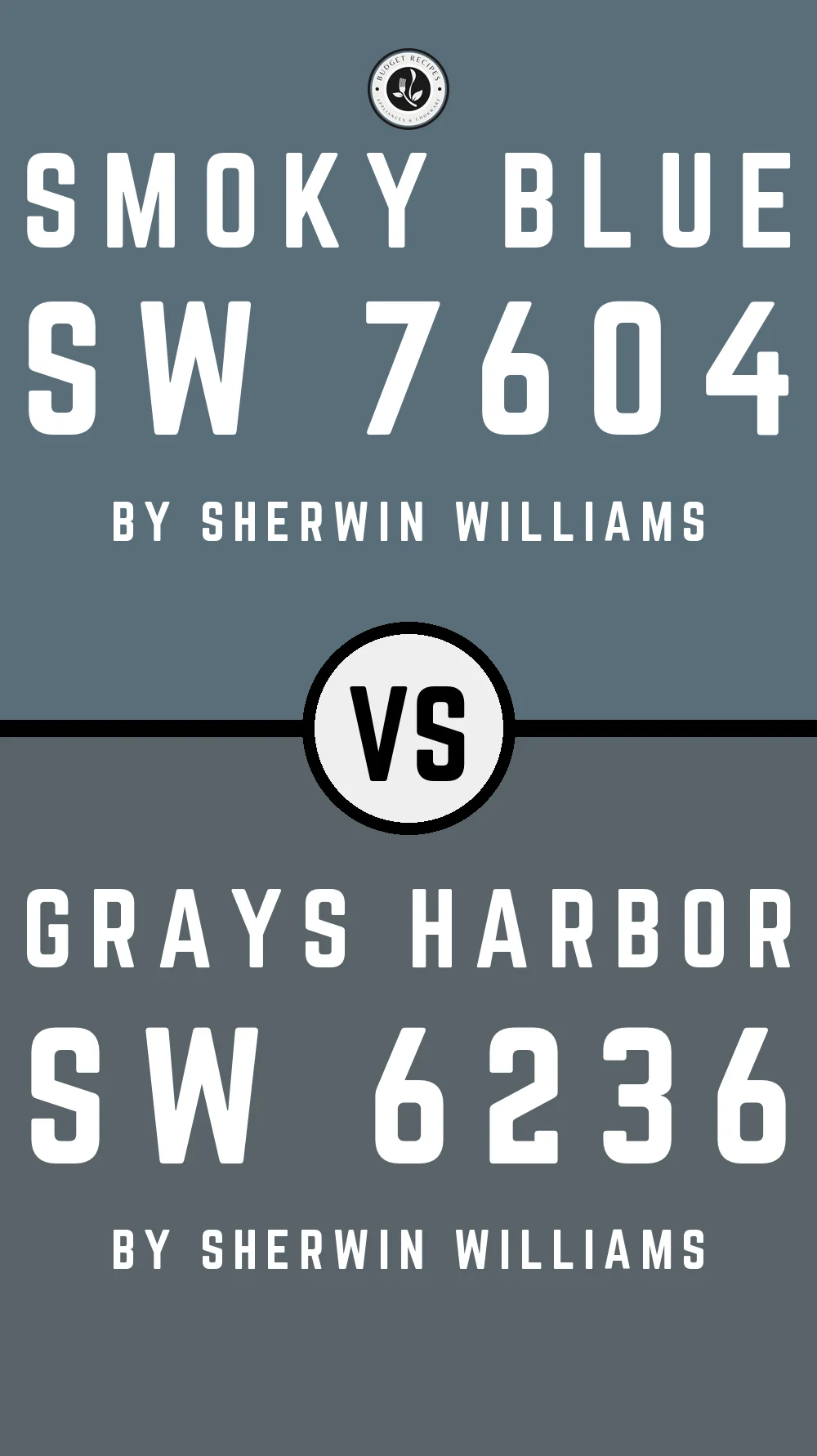 Smoky Blue By Sherwin Williams SW 7604 vs Grays Harbor SW 6236
