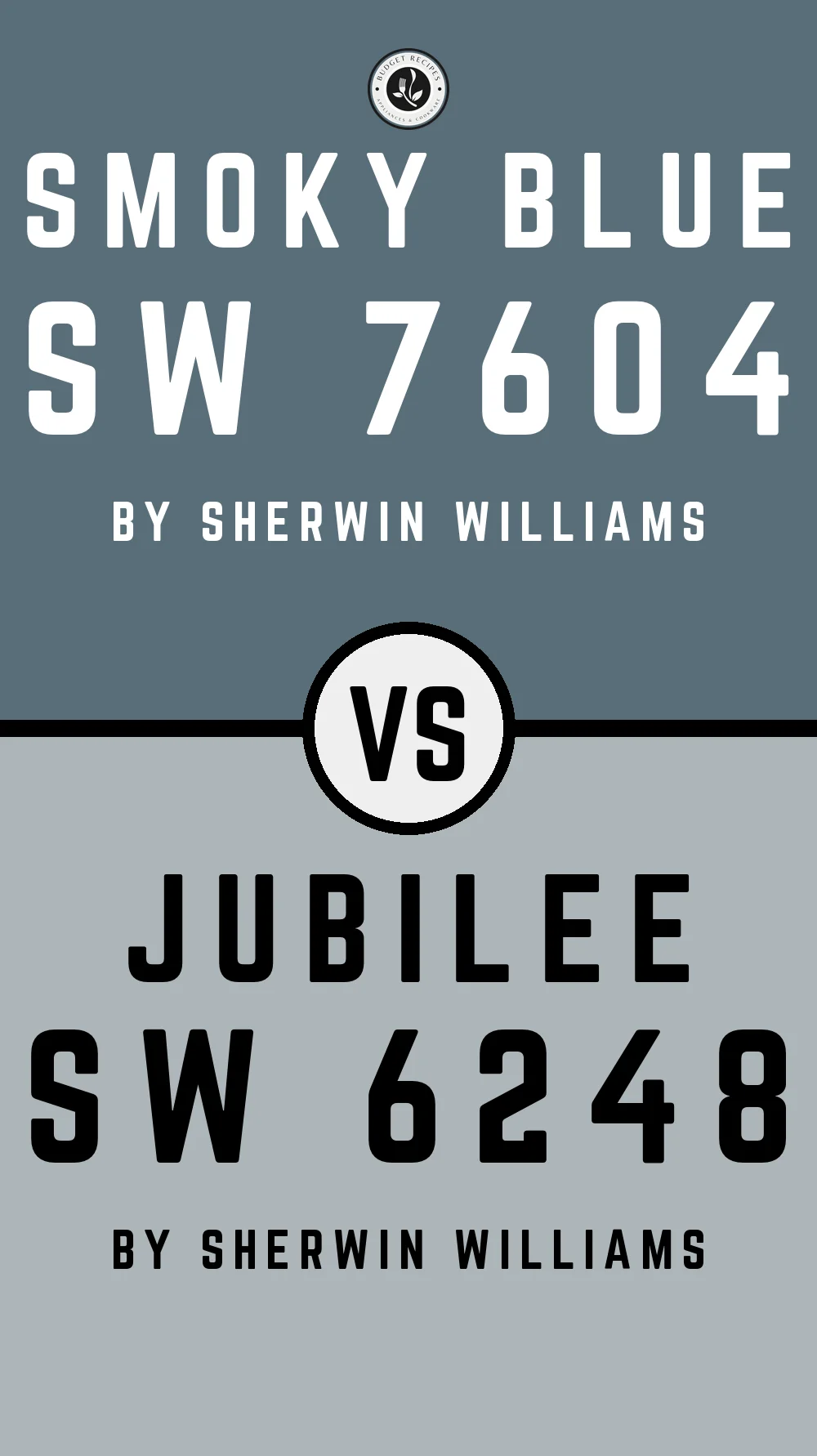 Smoky Blue By Sherwin Williams SW 7604 vs Jubilee SW 6248