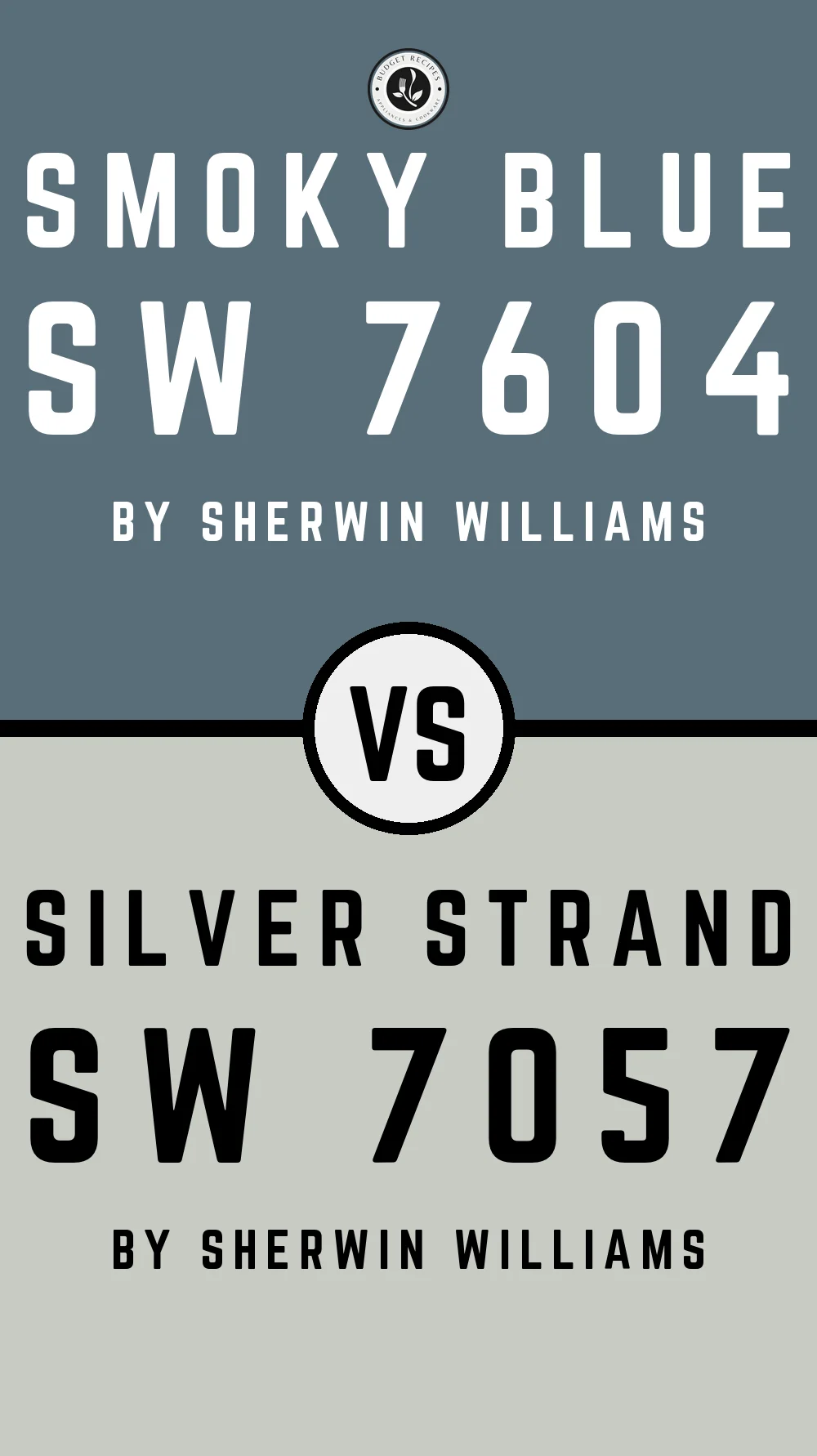 Smoky Blue SW 7604 vs Silver Strand SW 7057
