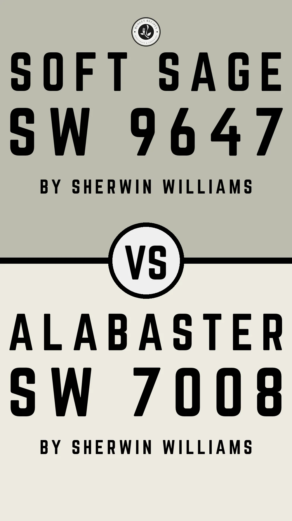 Soft Sage SW 9647 vs Alabaster SW 7008