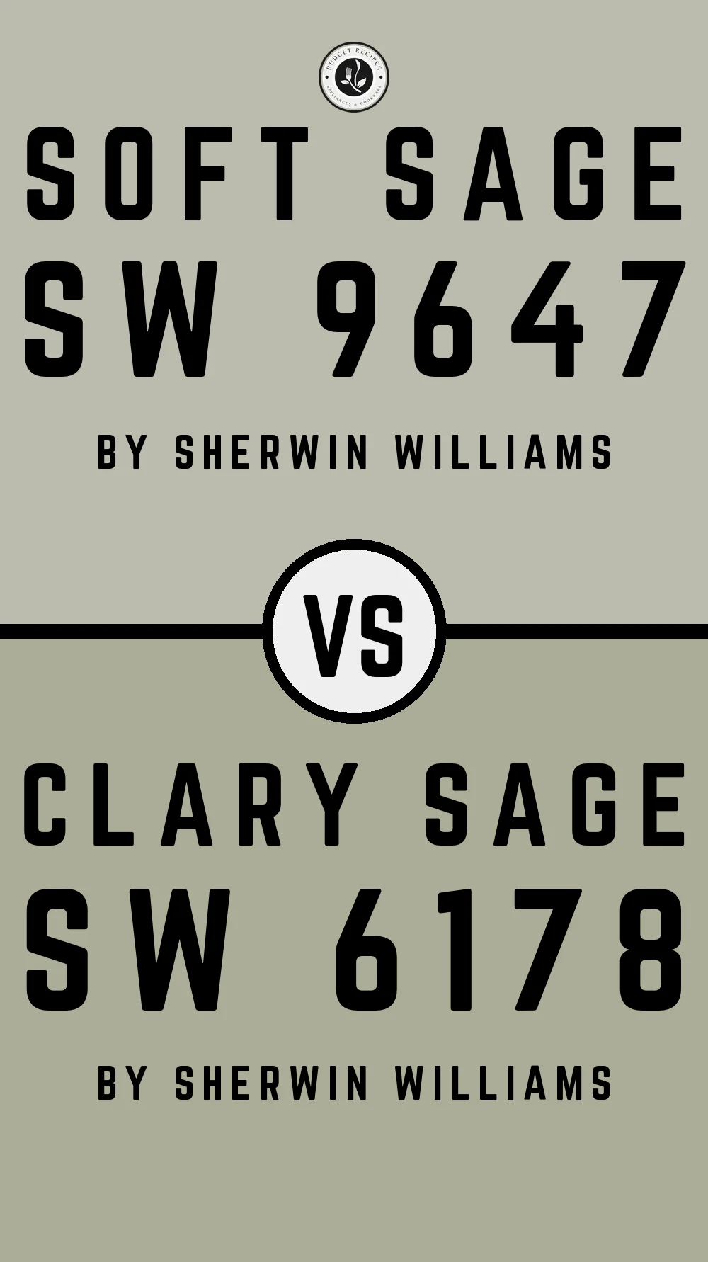 Soft Sage by Sherwin Williams SW 9647 vs Clary Sage SW 6178