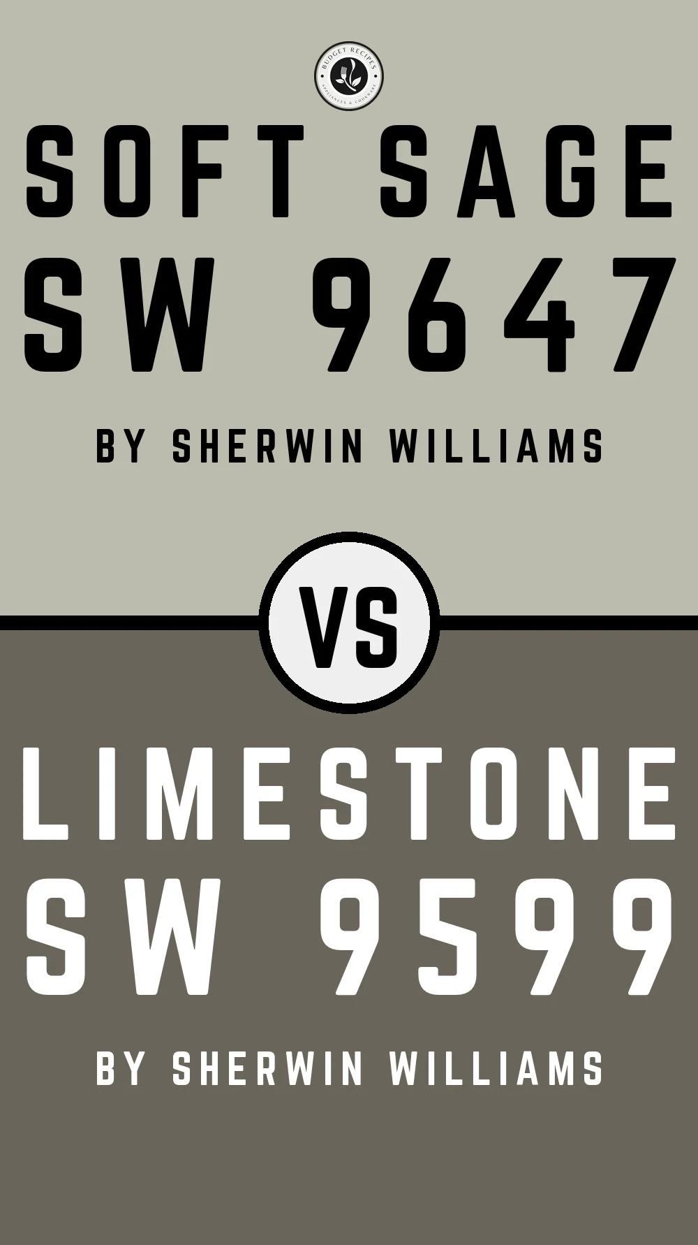 Soft Sage SW 9647 vs Limestone SW 9599