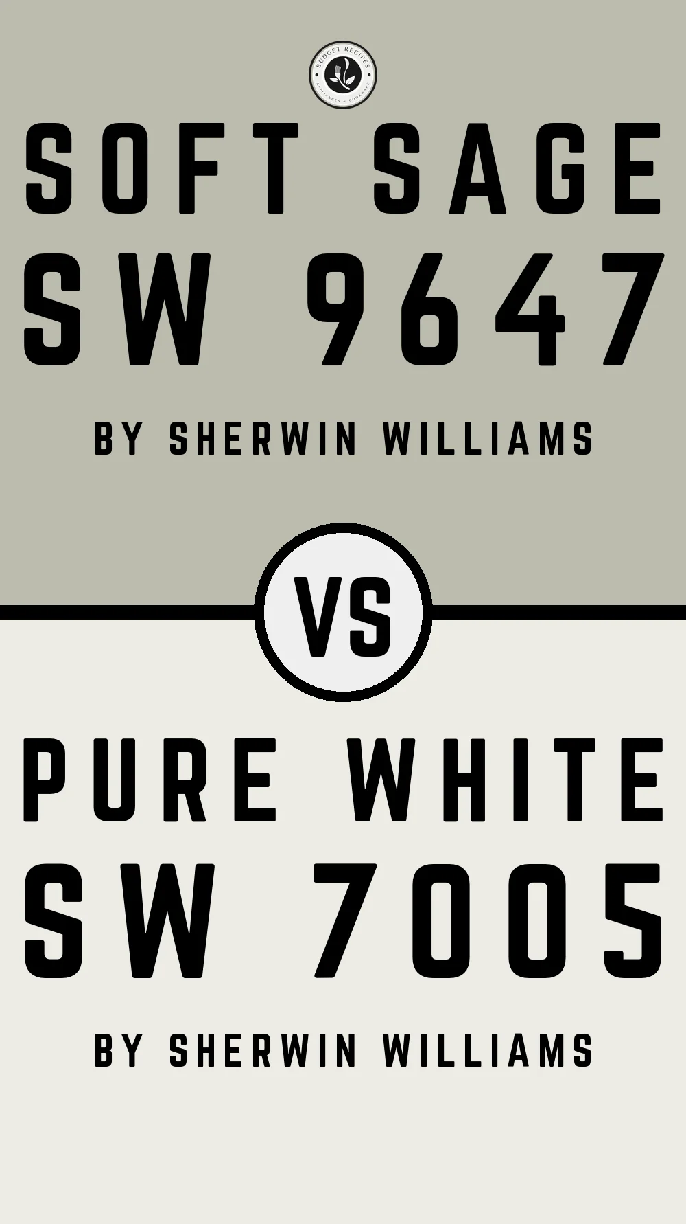 Soft Sage SW 9647 vs Pure White SW 7005
