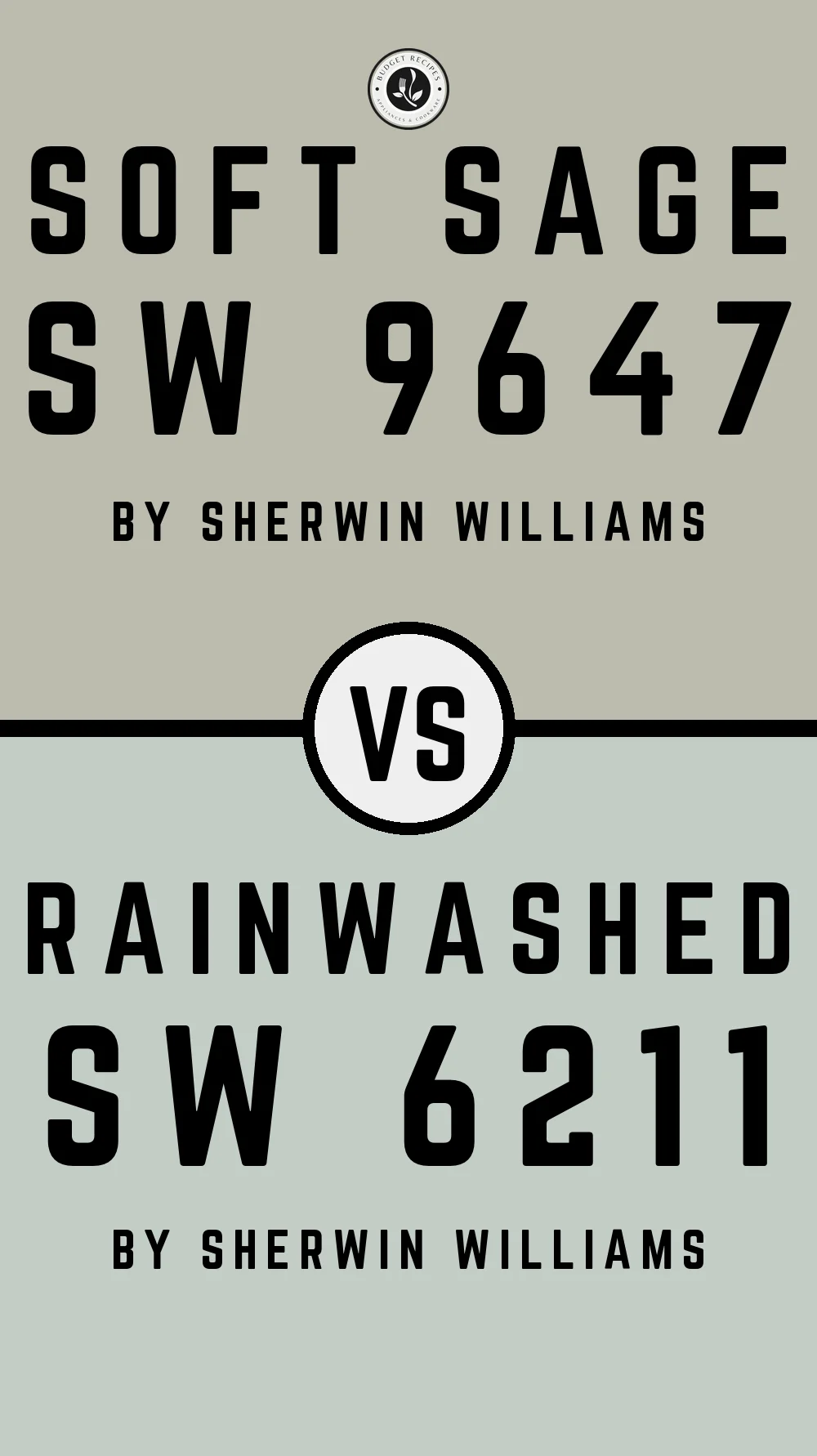 Soft Sage by Sherwin Williams SW 9647 with Rainwashed SW 6211