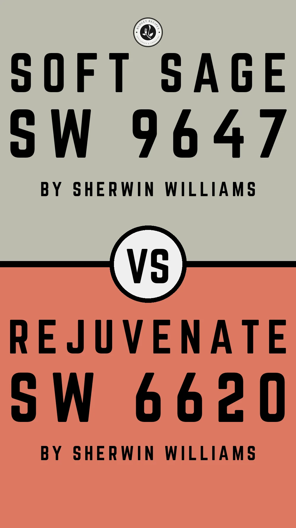 Soft Sage by Sherwin Williams SW 9647 with Rejuvenate SW 6620
