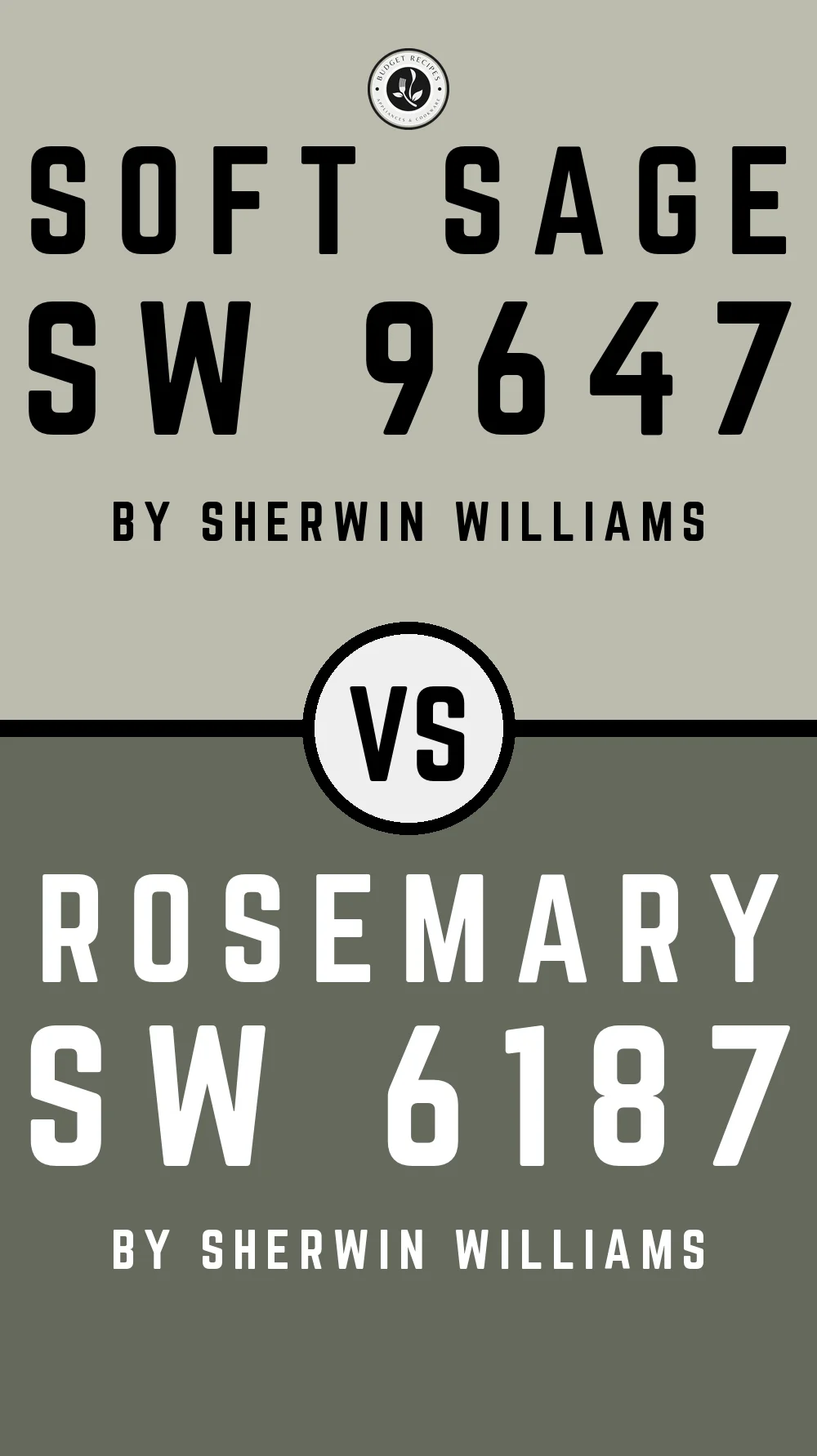 Soft Sage by Sherwin Williams SW 9647 vs Rosemary SW 6187