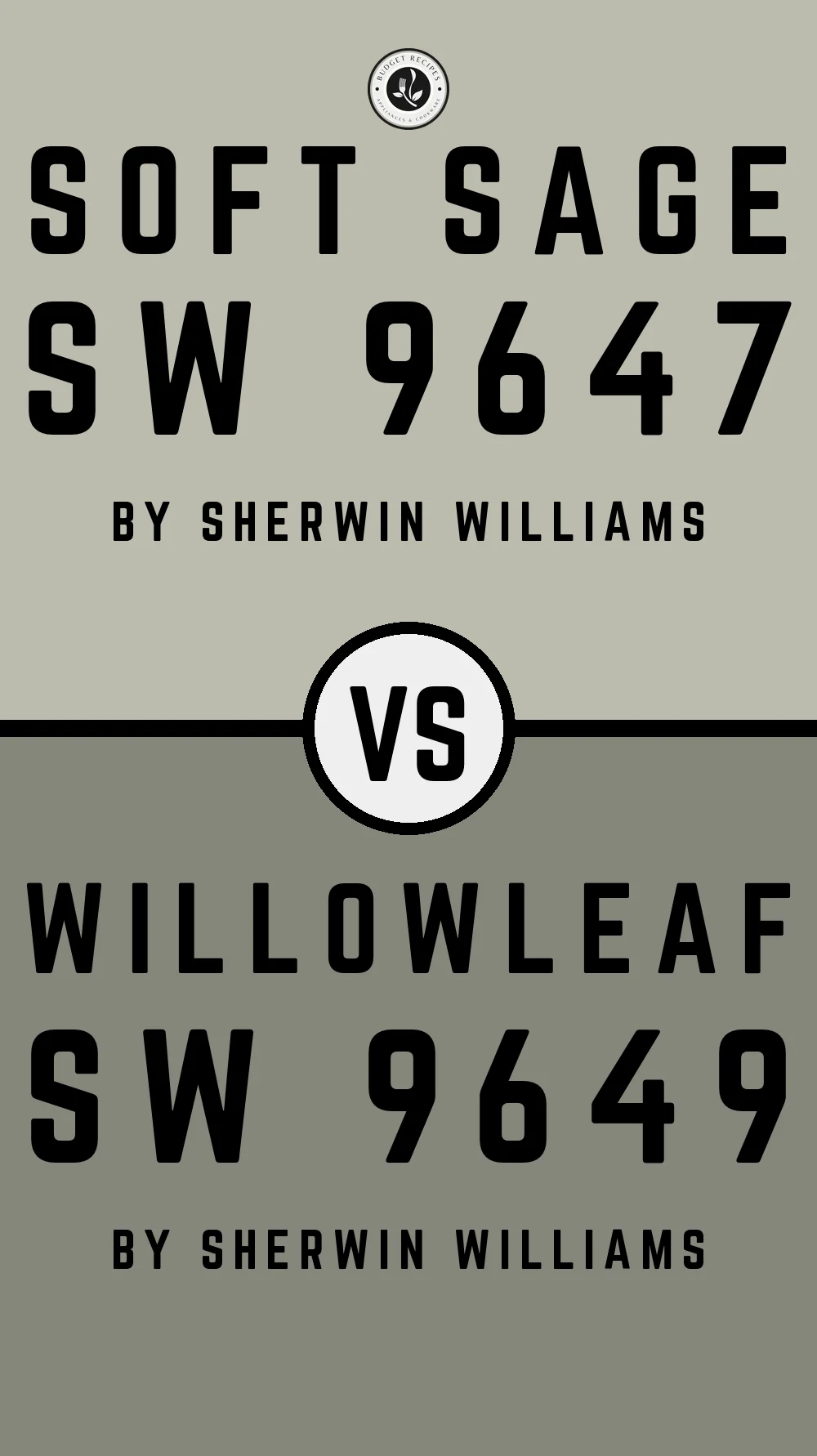 Soft Sage SW 9647 vs Willowleaf SW 9649