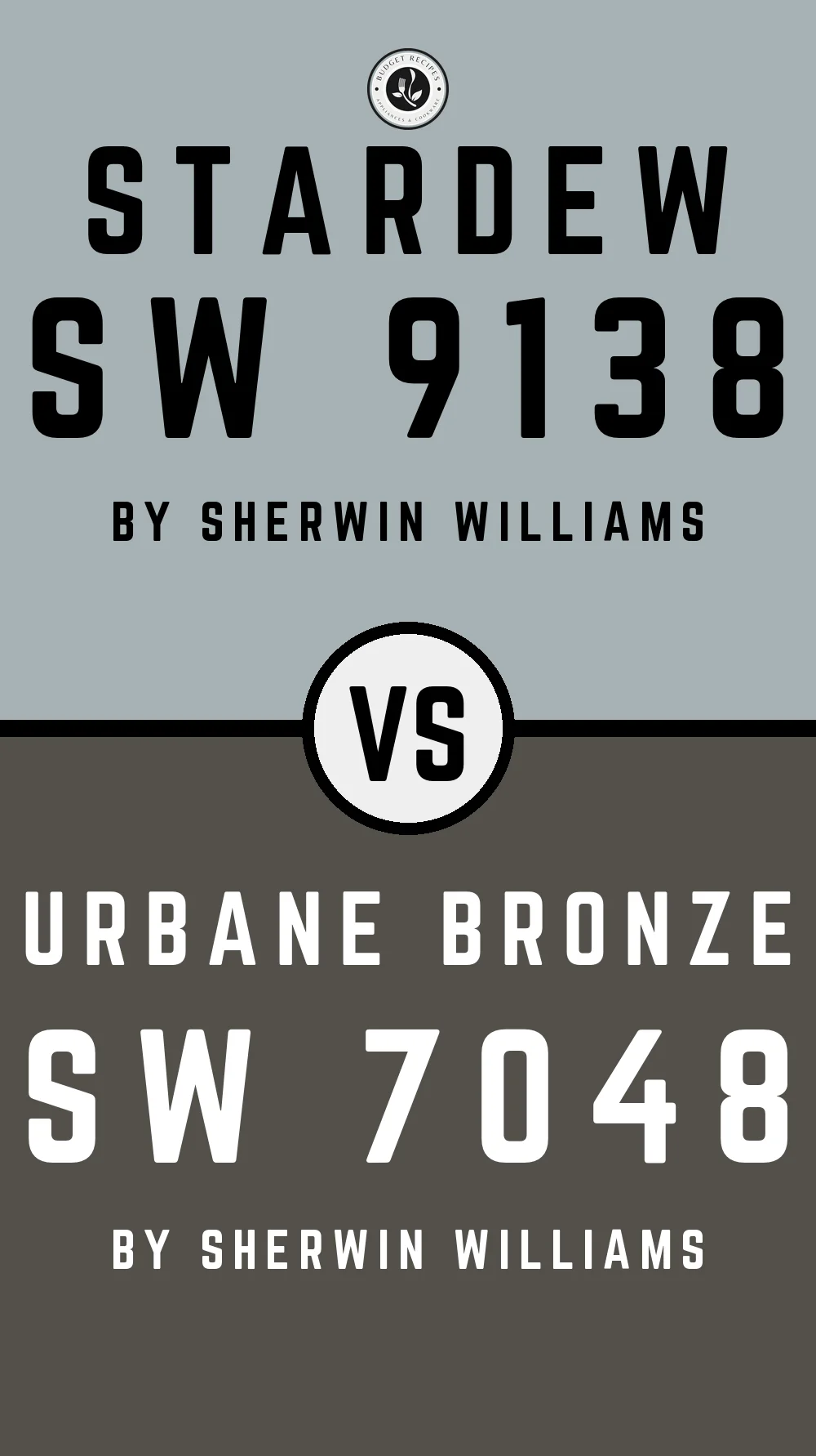 Stardew by Sherwin Williams SW 9138 vs Urbane Bronze SW 7048