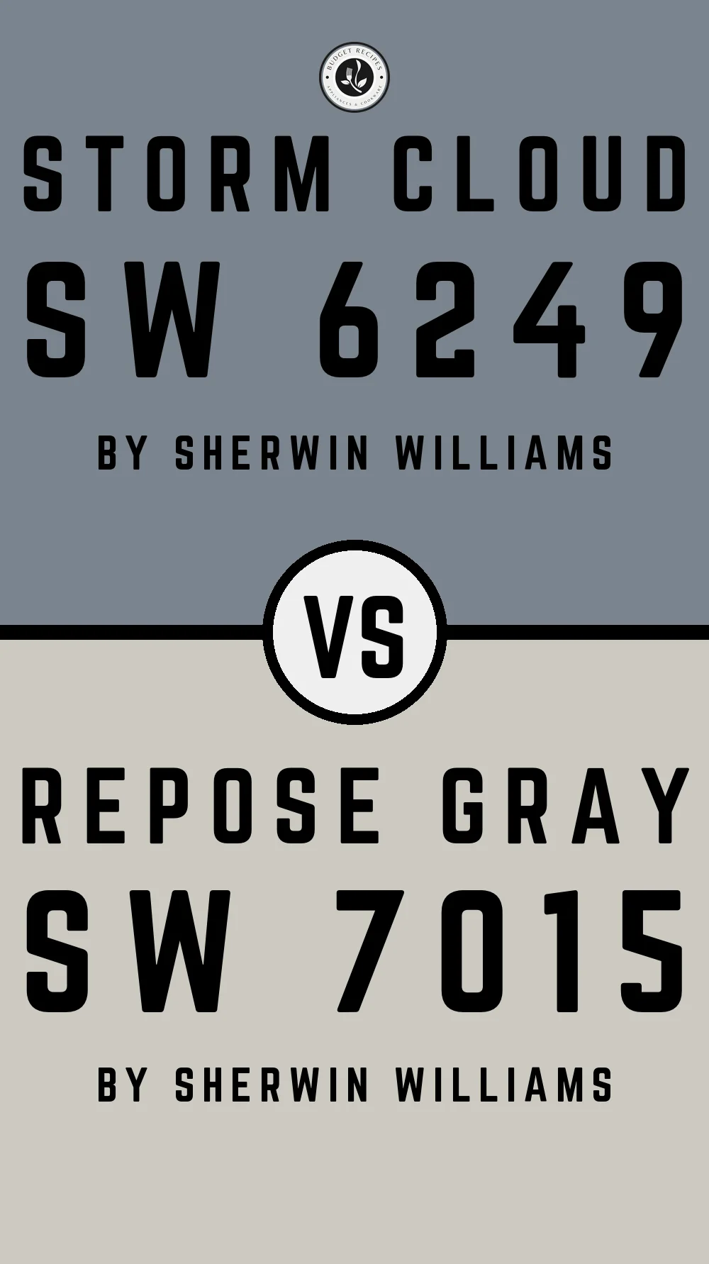Storm Cloud SW 6249 vs Repose Gray SW 7015