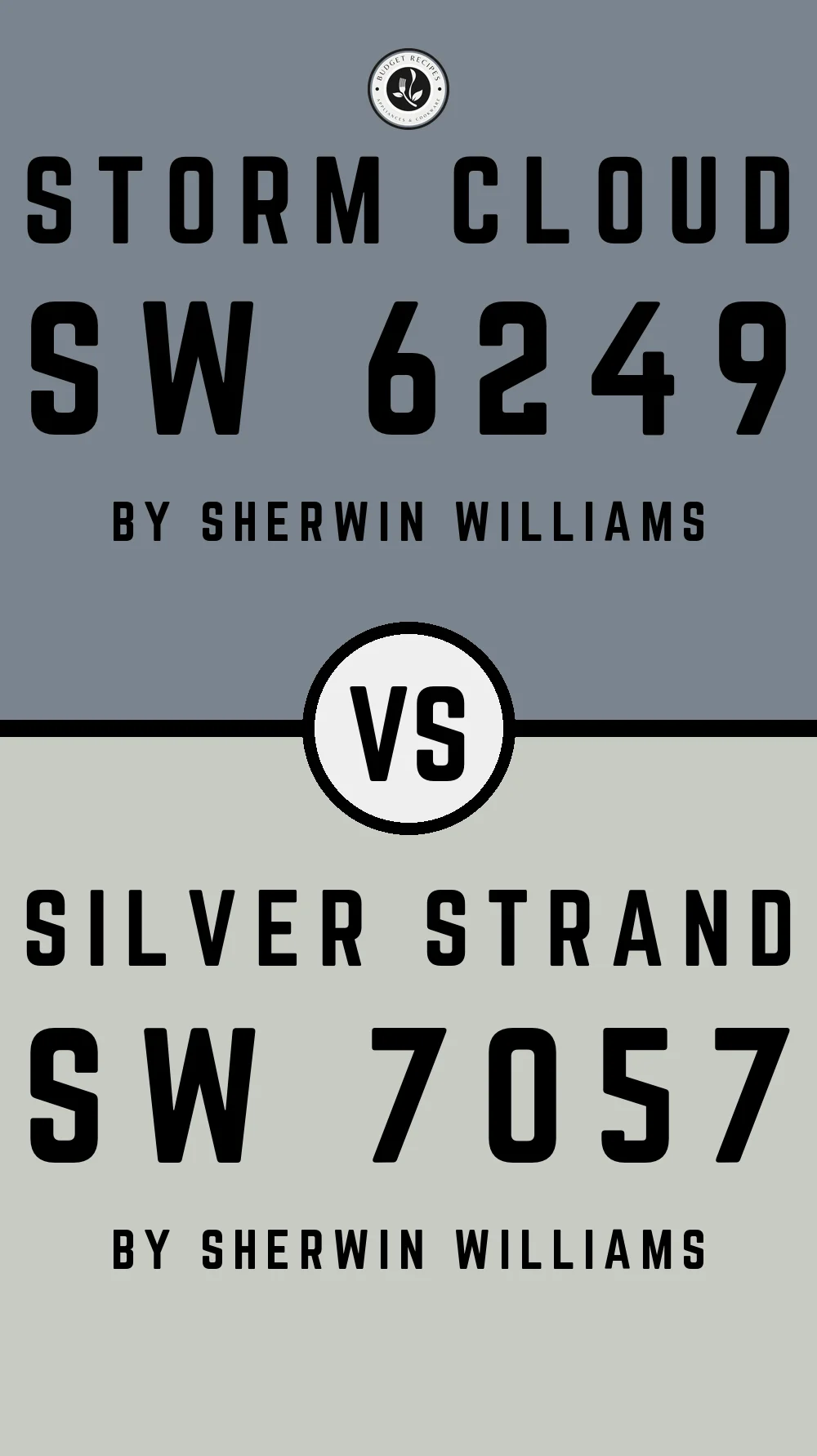 Storm Cloud SW 6249 vs Silver Strand SW 7057