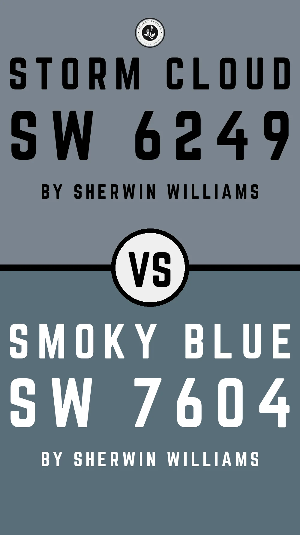 Storm Cloud by Sherwin Williams SW 6249 vs Smoky Blue SW 7604