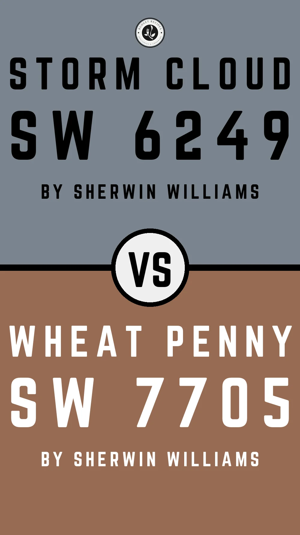 Storm Cloud by Sherwin Williams SW 6249 with Wheat Penny SW 7705